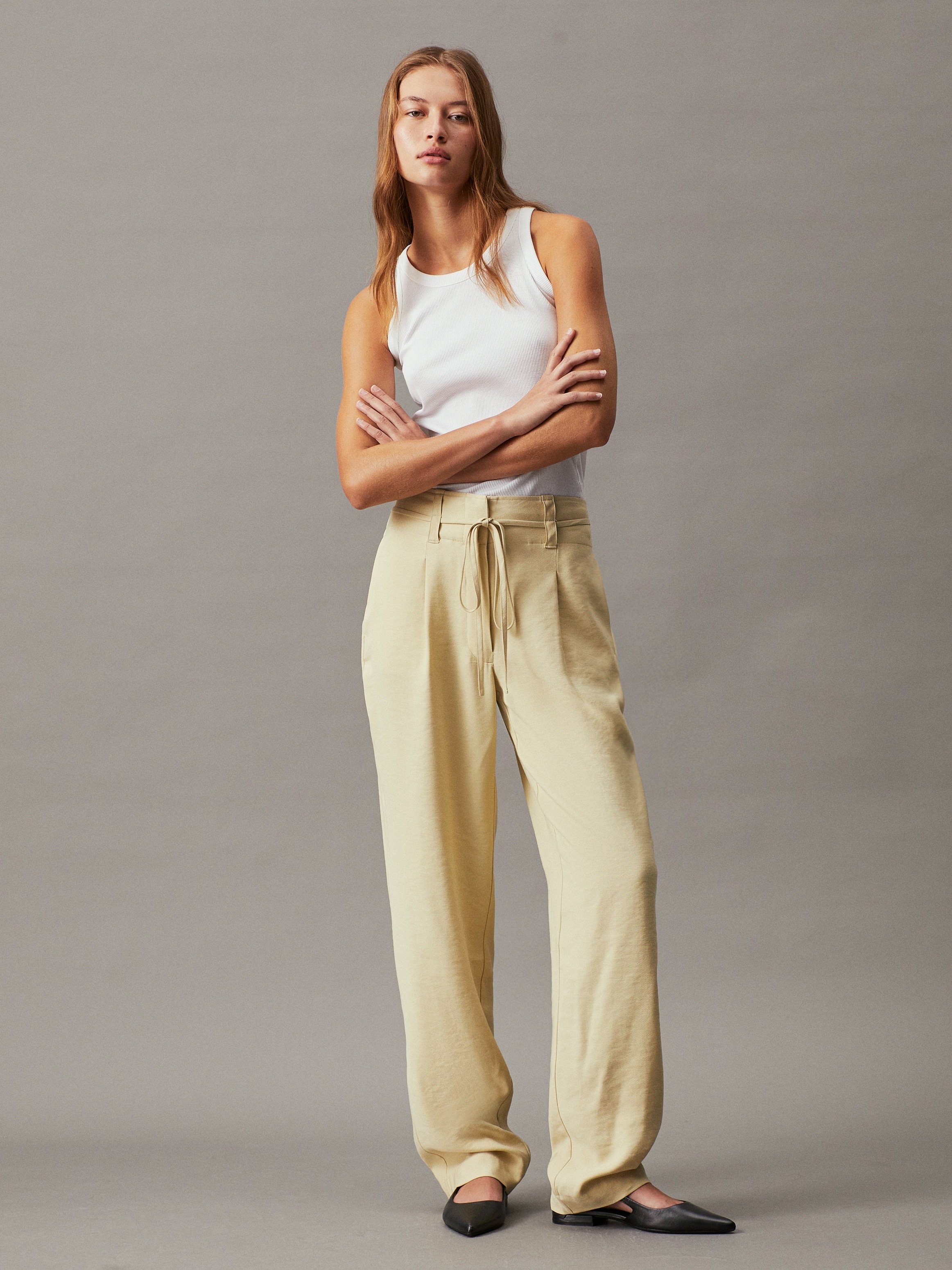 Calvin Klein Jeans Webhose »WAIST TIES TAPERED TWILL PANT«, mit Logomarkenlabel