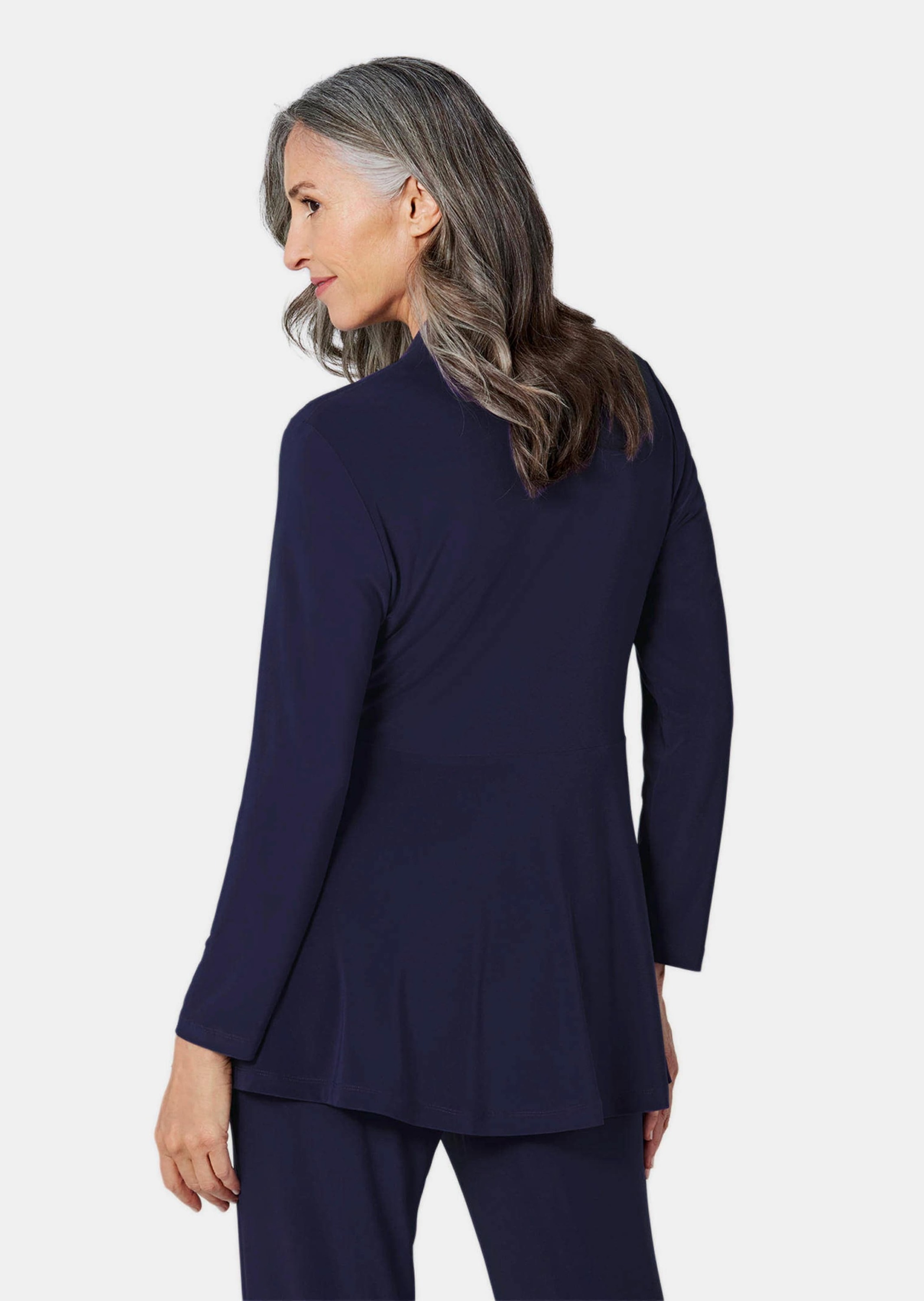 GOLDNER Sweatjacke »Leichte Shirtjacke lila mit Stretch«