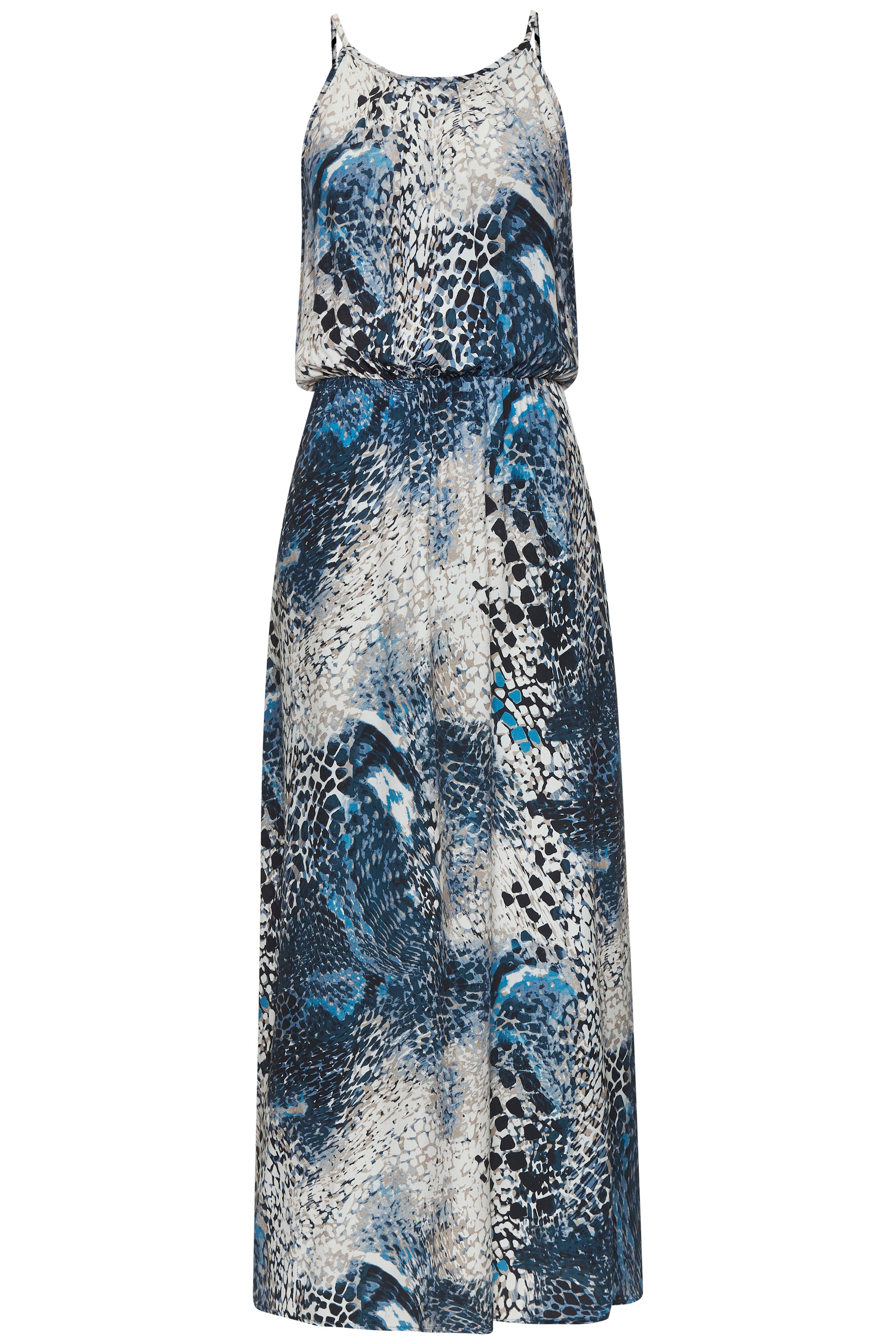 LASCANA Maxikleid, mit Alloverprint, leichtes Sommerkleid, fließendes Strandkleid