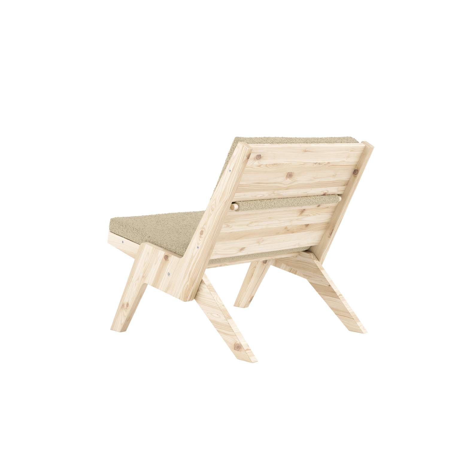 Karup Design Loungesessel »Sway Lounge Chair, ohne Armlehnen, aus FSC®-zertifiziertem Massivholz« Matratze mit Bouclé-Bezug in mehreren Farben, Made in Europe