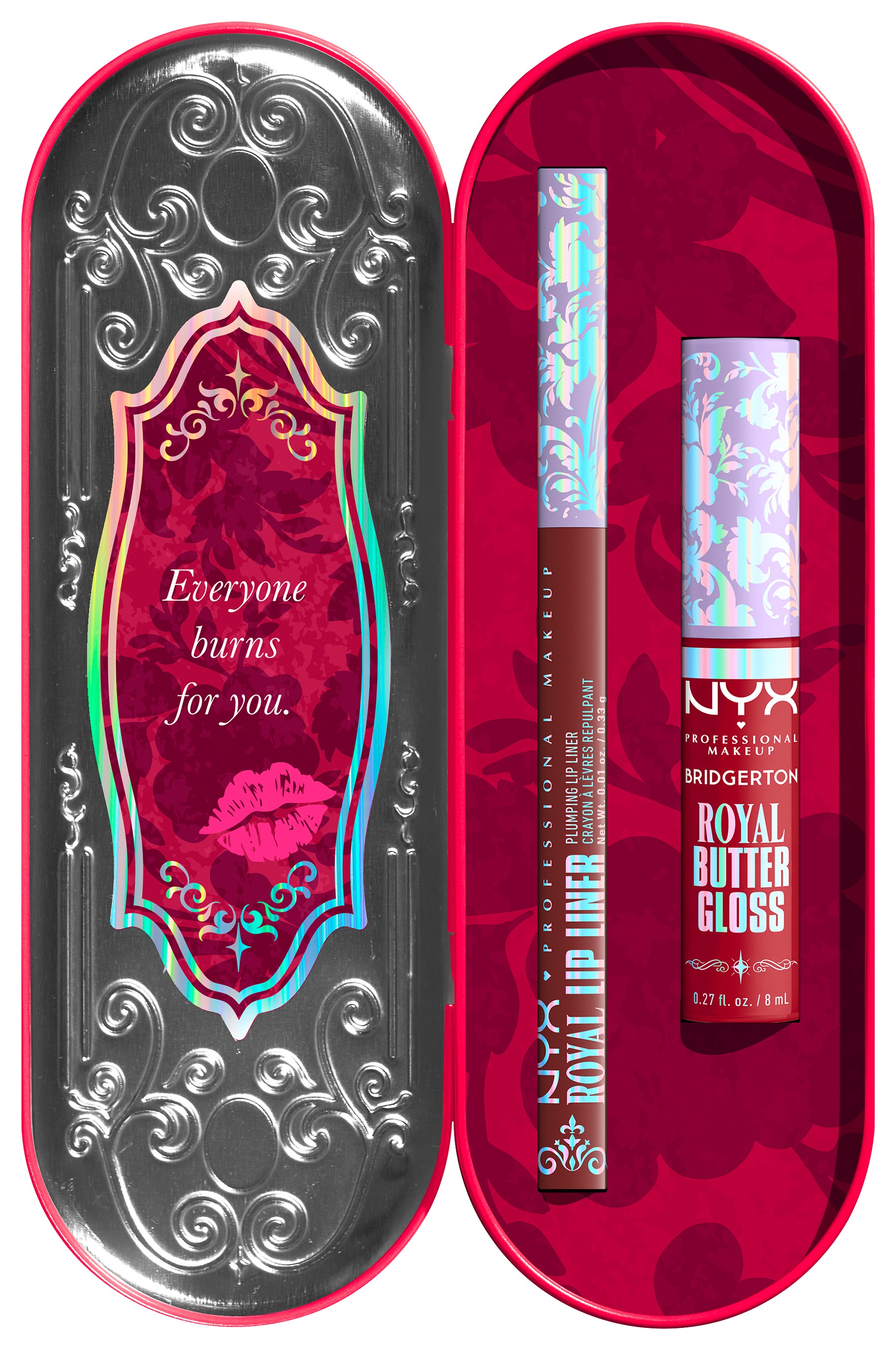 NYX PROFESSIONAL MAKEUP Schmink-Set »BRIDGERTON ROYAL TREASURES LIP KIT« Royal Butter Gloss und Royal Lip Liner