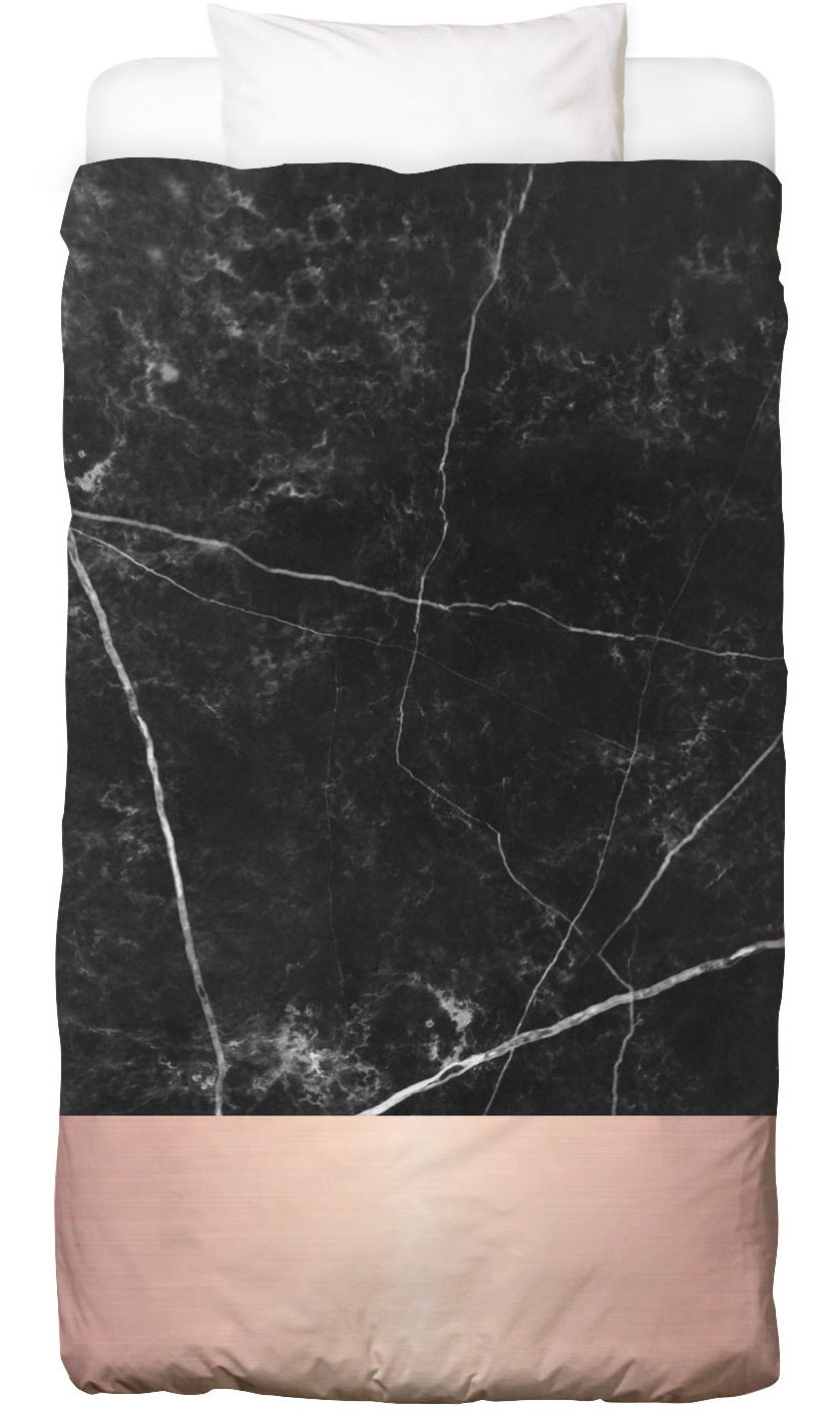 Juniqe Bettwäsche »Black Marble Pink Edition«, In vielen weiteren Designs erhältlich