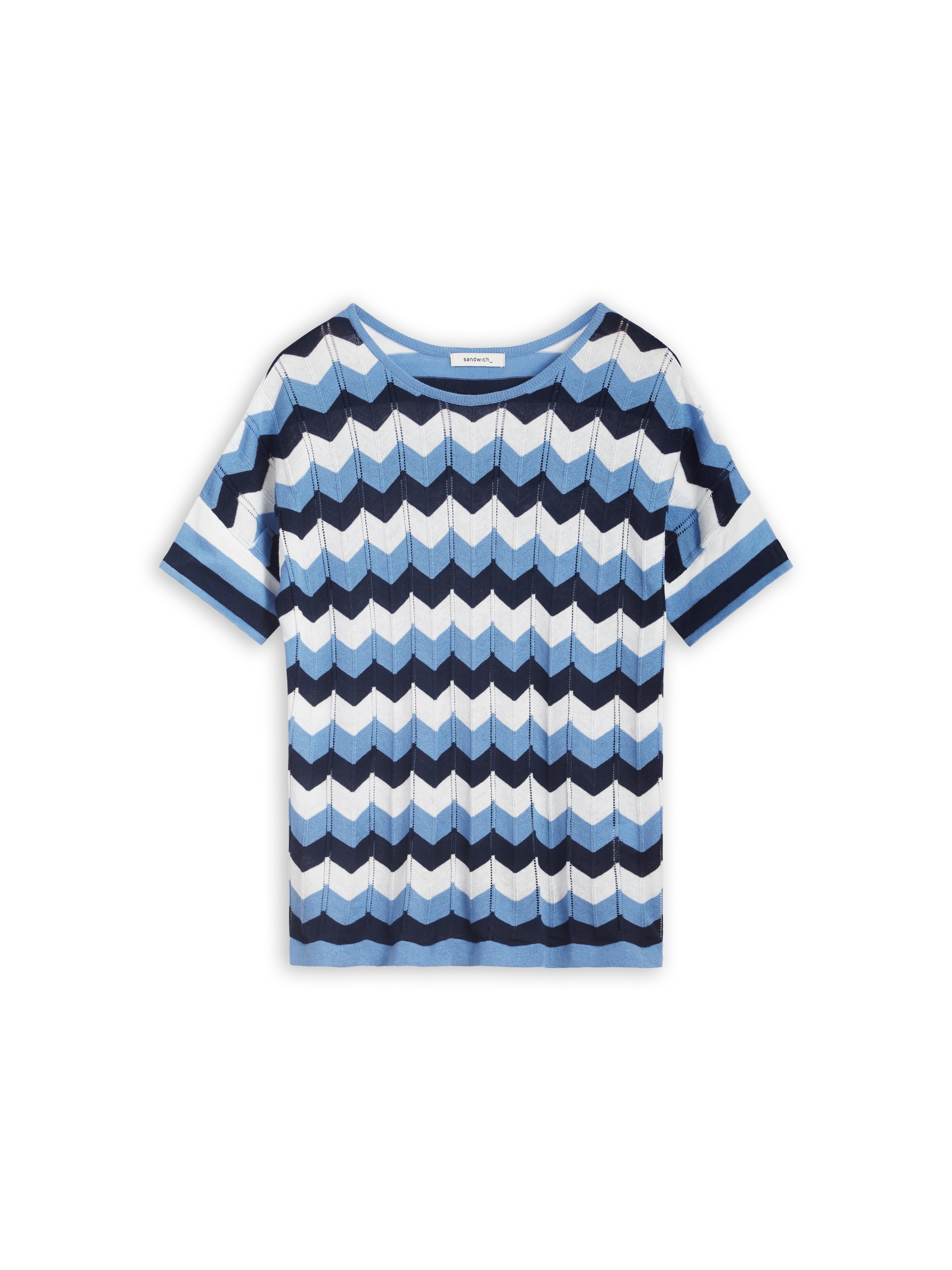 Sandwich T-Shirt mit Zickzack-Muster