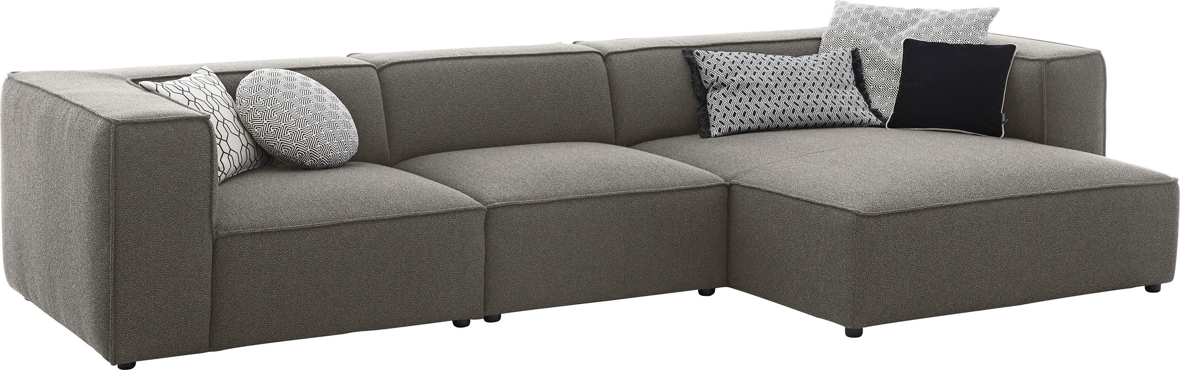 W.SCHILLIG Ecksofa »around-the-block«, mit eleganter Biese, mit Federkern, Breite 341 cm