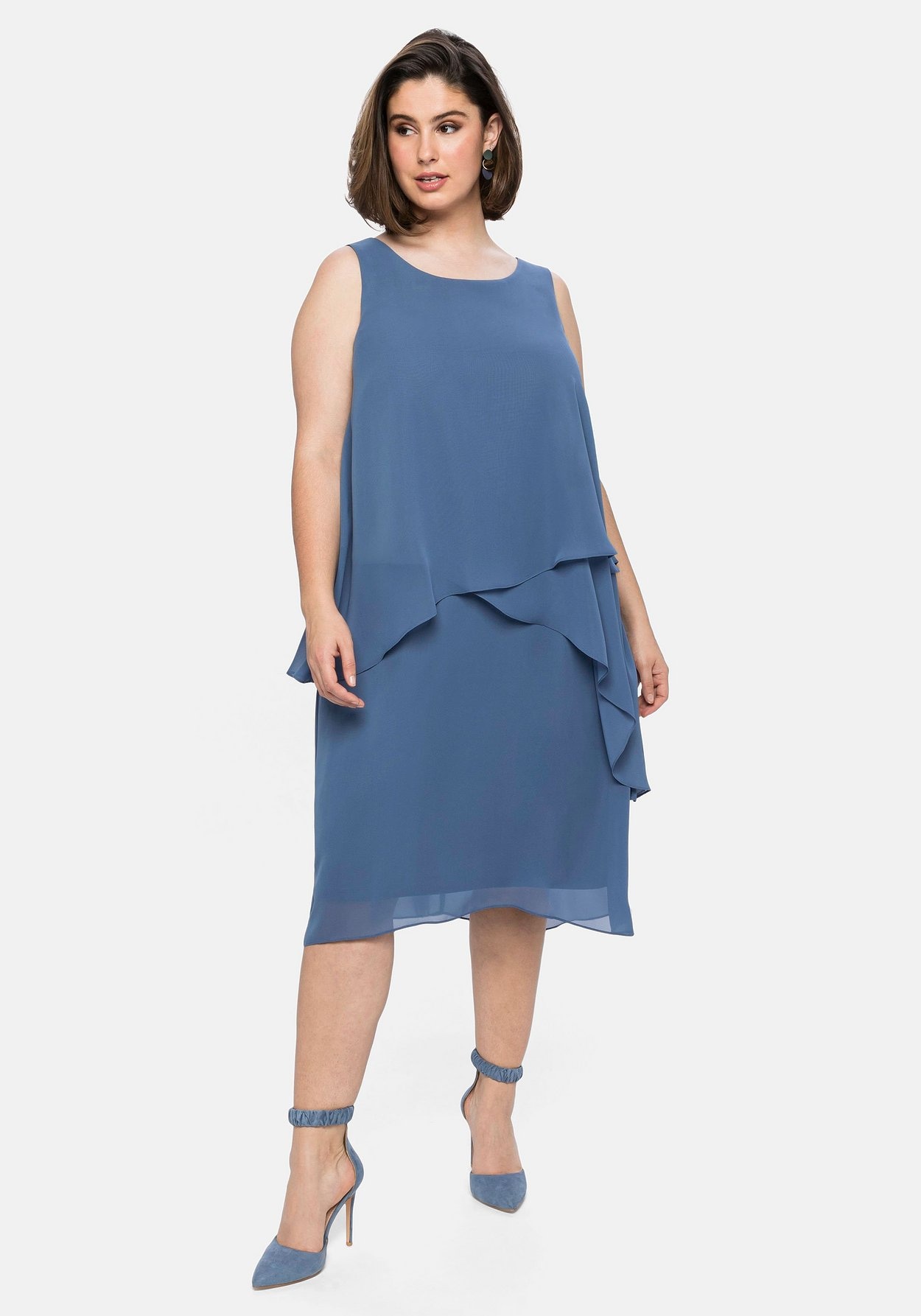 Sheego Cocktailkleid »Cocktailkleid im Lagenlook«, im Lagenlook