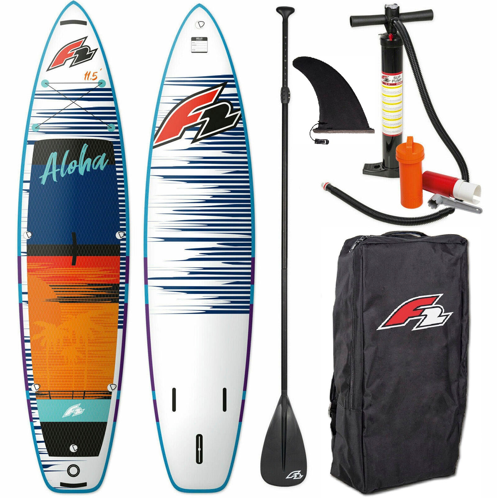 F2 SUP-Board »Aloha 10,5 red«, (Packung, 5 tlg.)