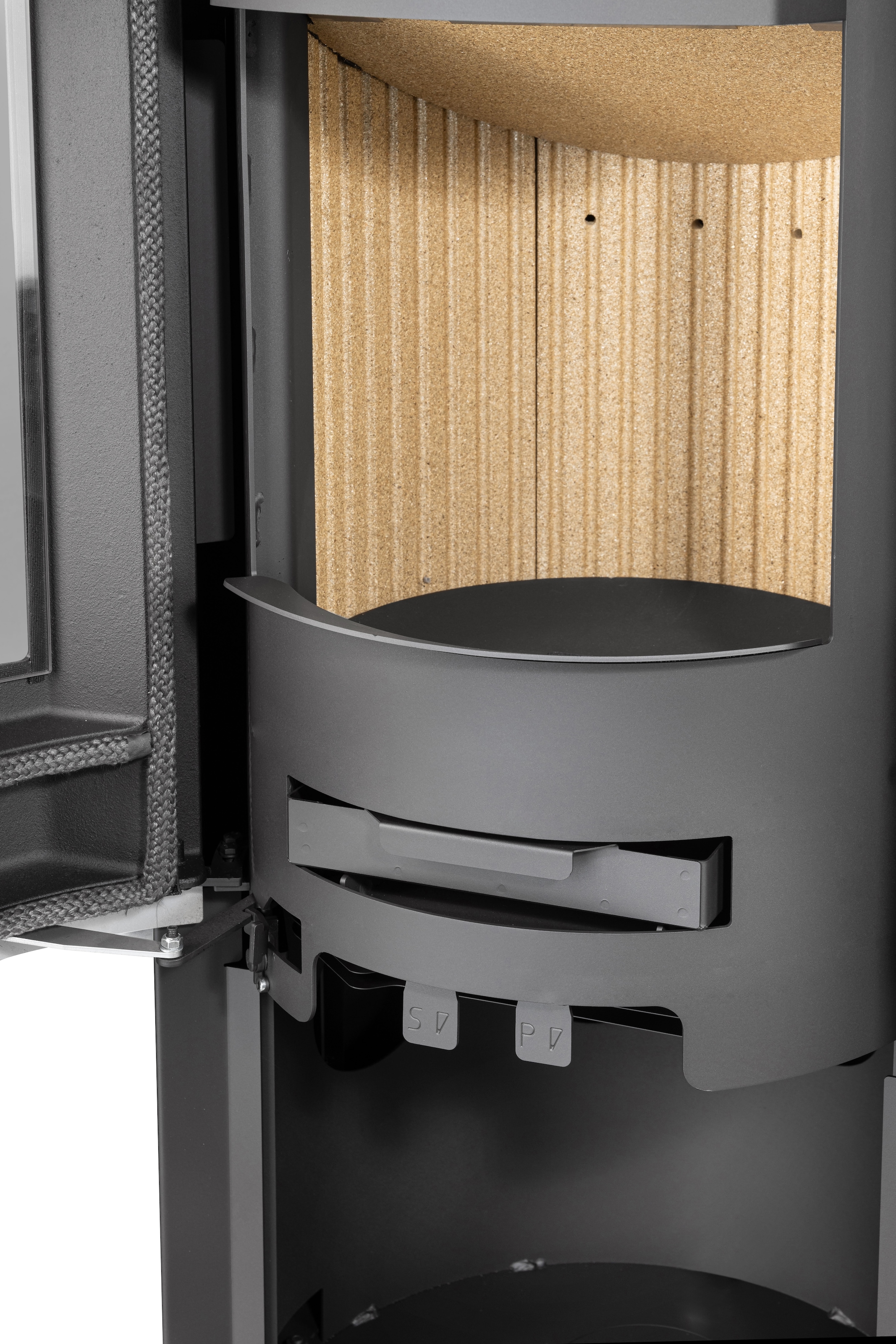 JUSTUS Kaminofen »Faro 2.0 Speckstein Topplatte« Holzfach