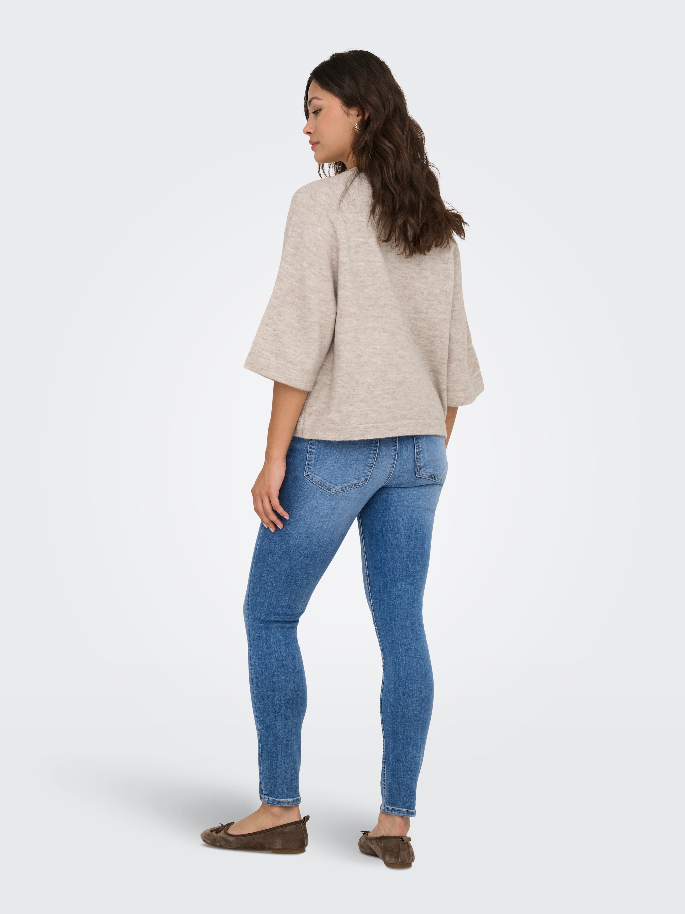ONLY Strickpullover »ONLSIMONI 3/4 PULLOVER KNT NOOS«, mit Fledermaus-Ärmeln