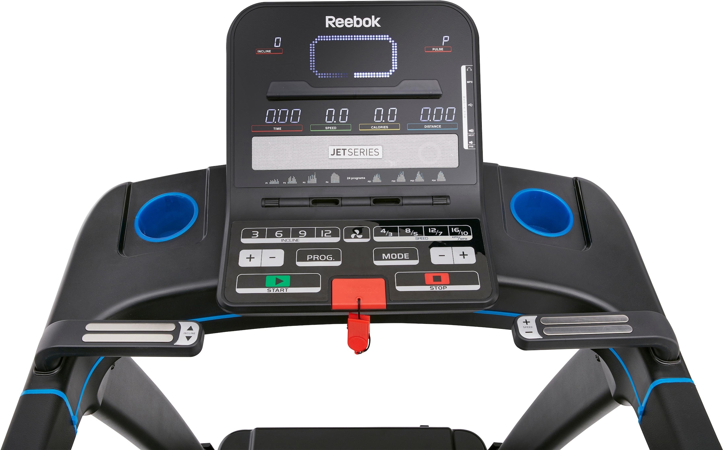 Reebok Laufband »Jet 300 Series«, mit Höchstgeschwindigkeit 20 km/h und Soft-Drop Faltmechanismus