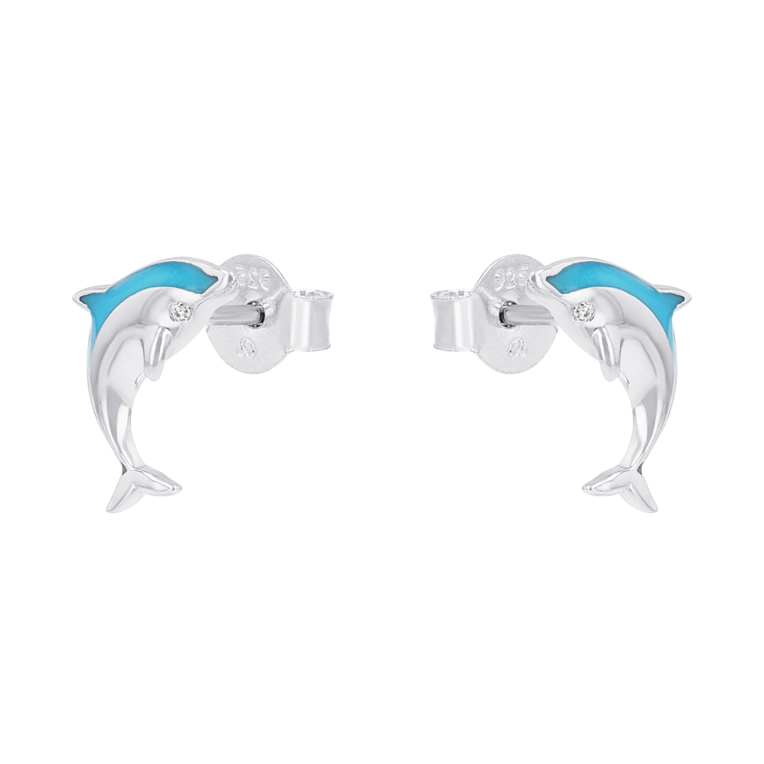 Prinzessin Lillifee Paar Ohrstecker »Delfin-Optik« mit Zirkonia (synth.)
