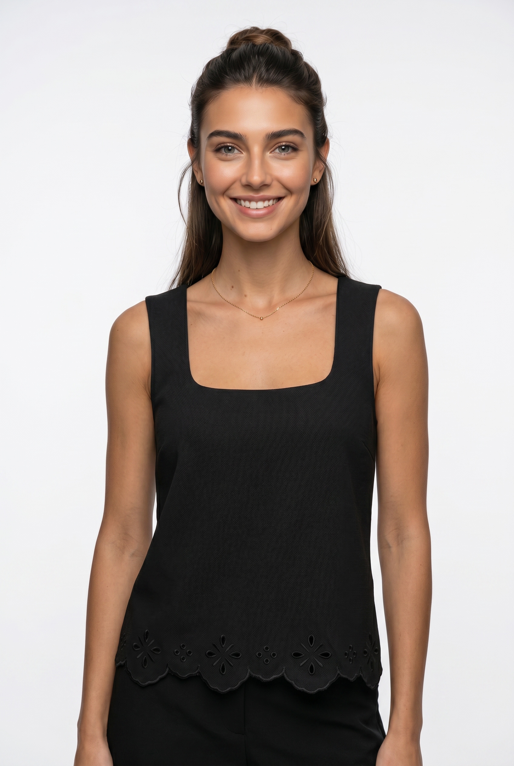 Vero Moda Spitzentop »VMLOUISE SL SQUARE NECK TOP JRS« Baumwolle, regular fit