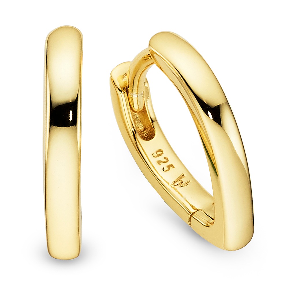 Bruno Banani Paar Creolen »Schmuck Geschenk gelbgoldfarben vergoldet spitz zulaufend«