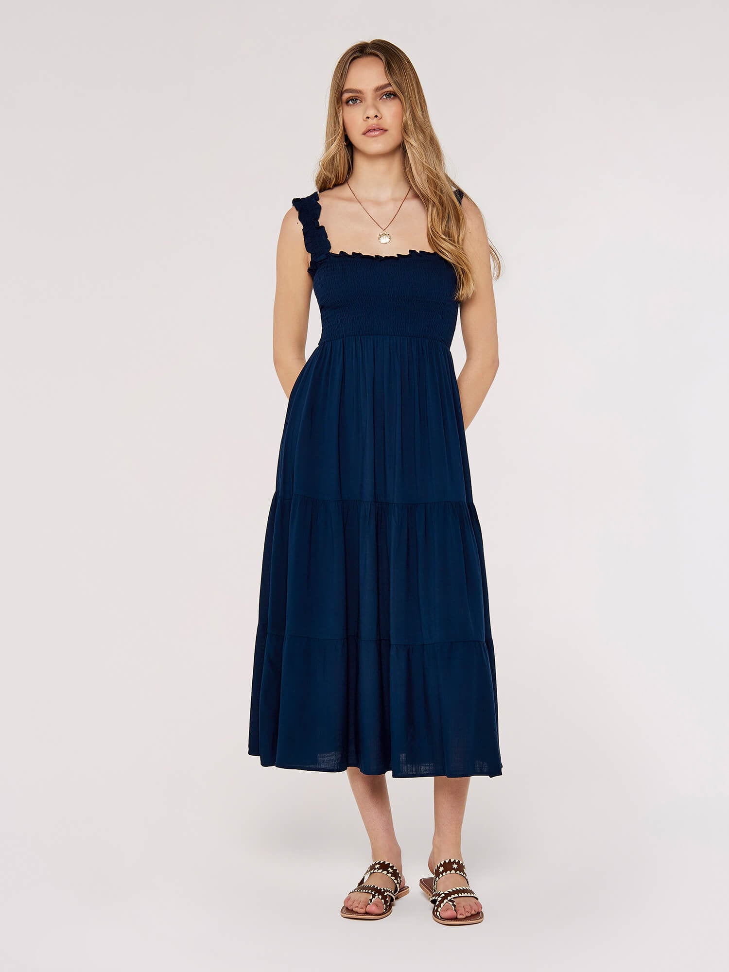 Apricot Midikleid »Midikleid« mit Smockdetails