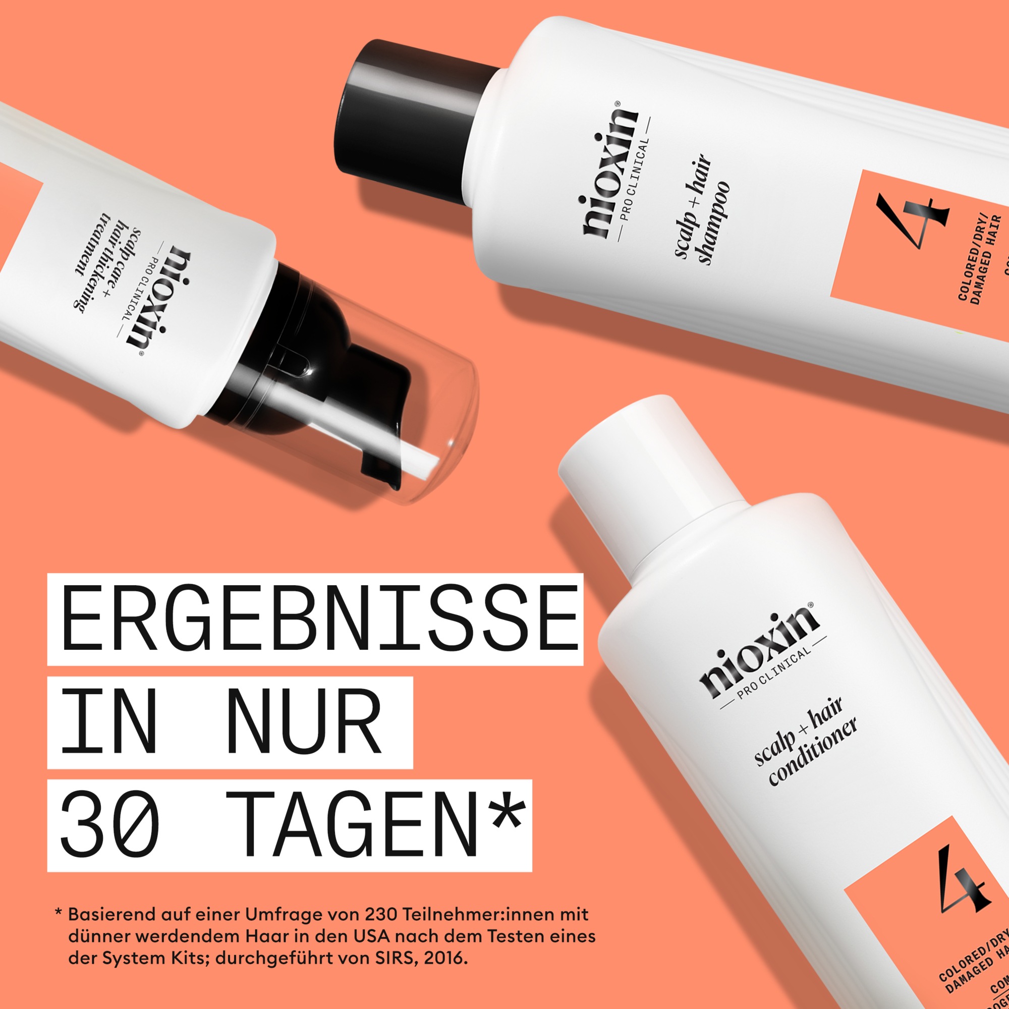Nioxin Kopfhaut-Pflegeshampoo »System 4 Shampoo« mehr Volumen, schützt vor Haarbruch, speziell für coloriertes Haar