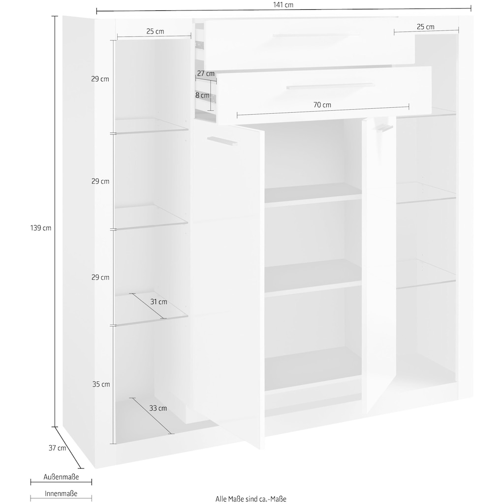 Places of Style Highboard »MERAN«