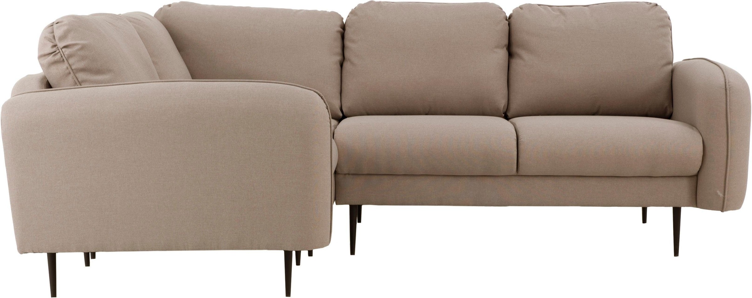 Leonique Ecksofa »Skidi L-Form« mit losen Rückenkissen und Keder oben auf der Armlehne