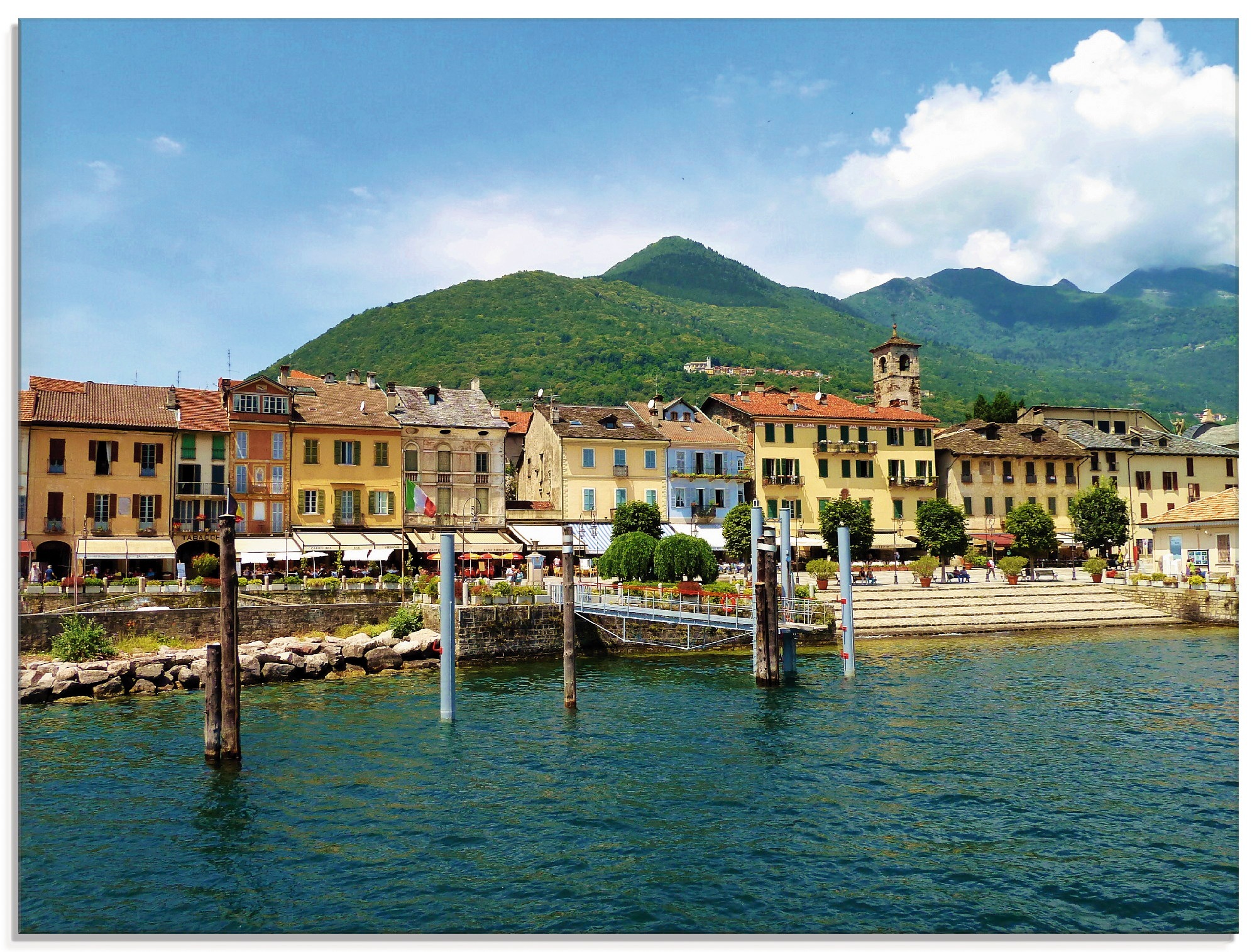Artland Glasbild »Cannobio am Lago Maggiore«, Gewässer, (1 St.)