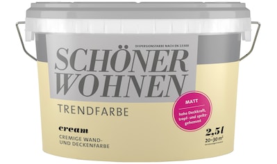 SCHÖNER WOHNEN-Kollektion Wand- und Deckenfarbe »Trendfarbe Cream, matt«, 2,5 l kaufen