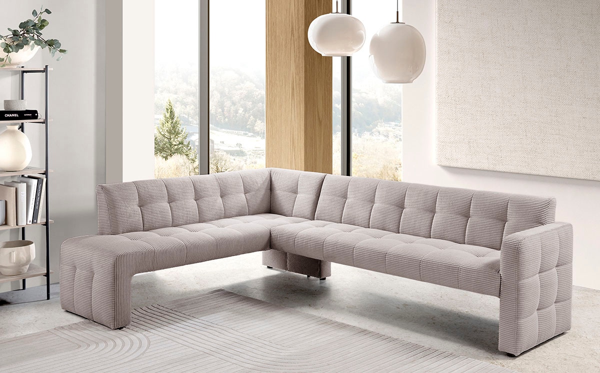 exxpo - sofa fashion Essbank »Barista, bequem und elegant, hohe Bodenfreiheit« Eckbank Barista bequem und elegant, hochwertige Detailverarbeitung