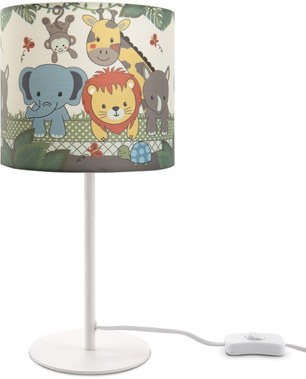 Tischleuchte Dschungel-Tiere, OTTO Kinderzimmer Kinderlampe 1 im Home kaufen LED Online Paco Shop E14 Lampe Tischleuchte flammig-flammig, »Diamond 634«,