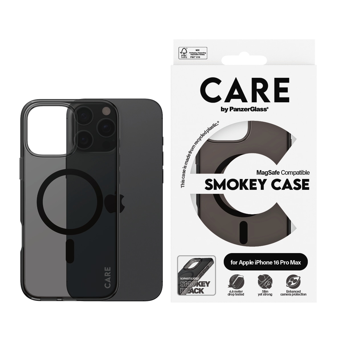 Handyhülle »Smokey Case für Apple iPhone 16 Pro Max«, Backcover, Schutzhülle,...