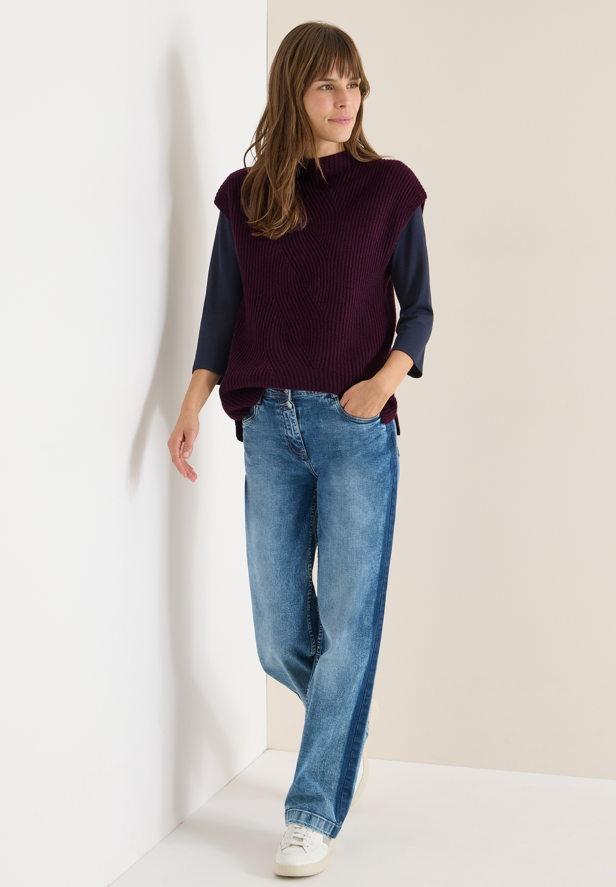 Cecil Pullunder mit Zopfmuster-Detail