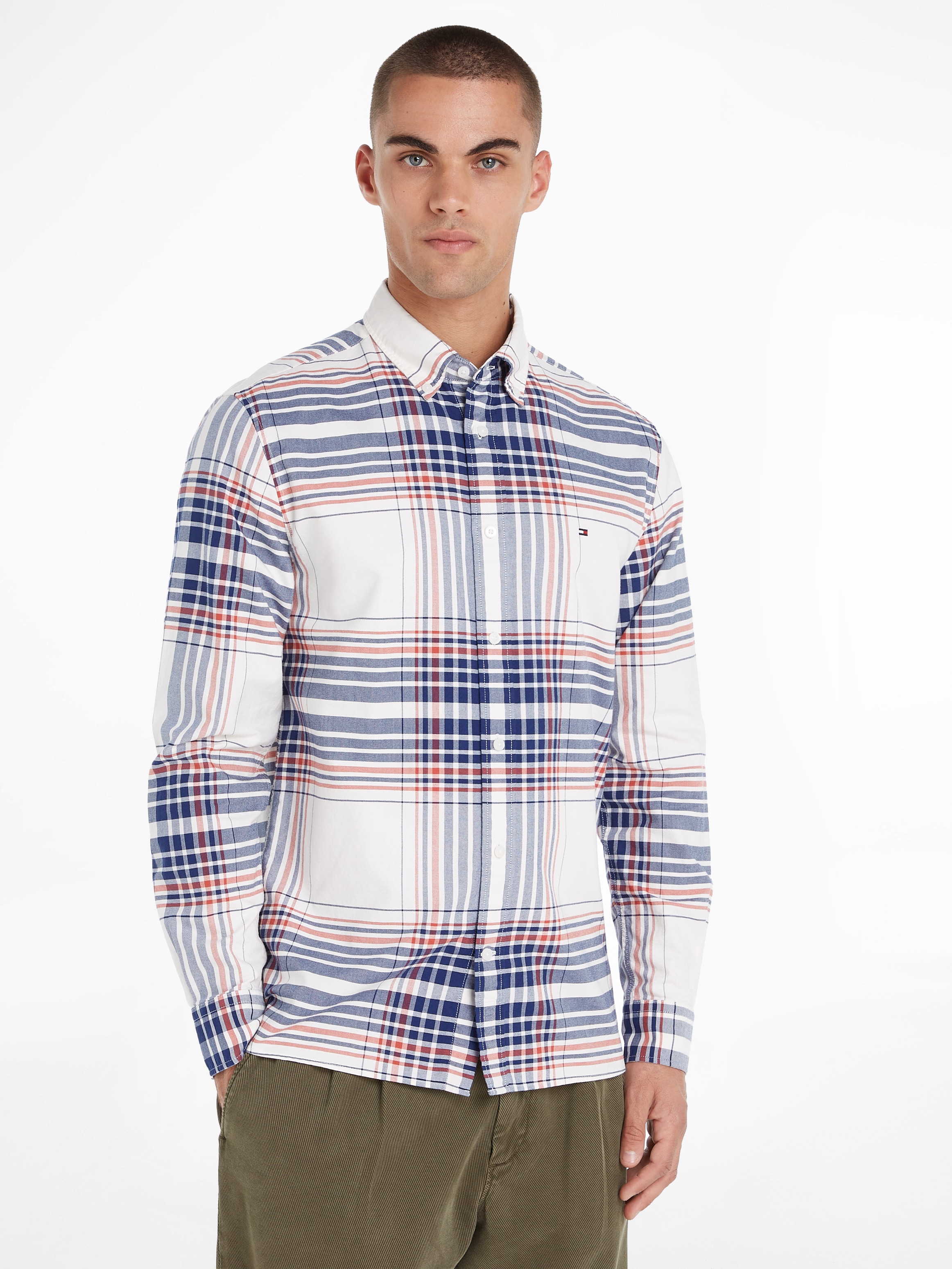 Langarmhemd »XL OXFORD CHECK RF SHIRT«, mit großem Karomuster