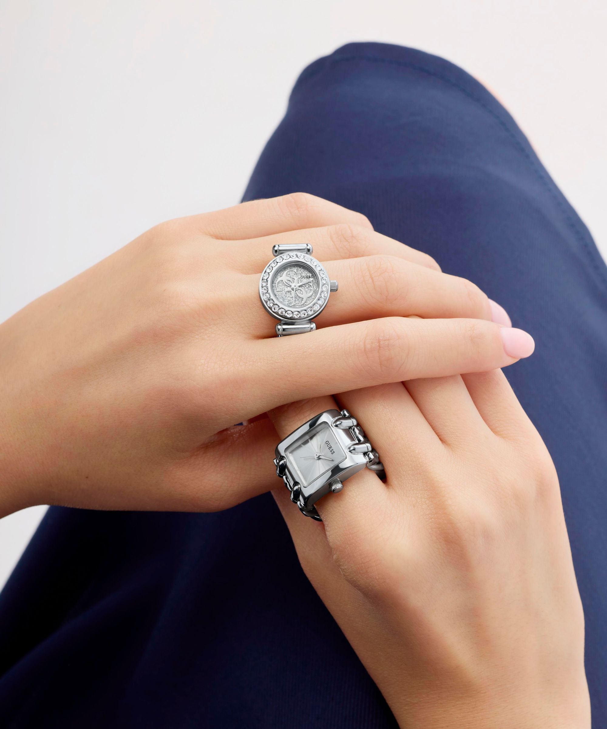 Guess Quarzuhr »ANNA« Armbanduhr, Damenuhr, Edelstahlarmband, analog