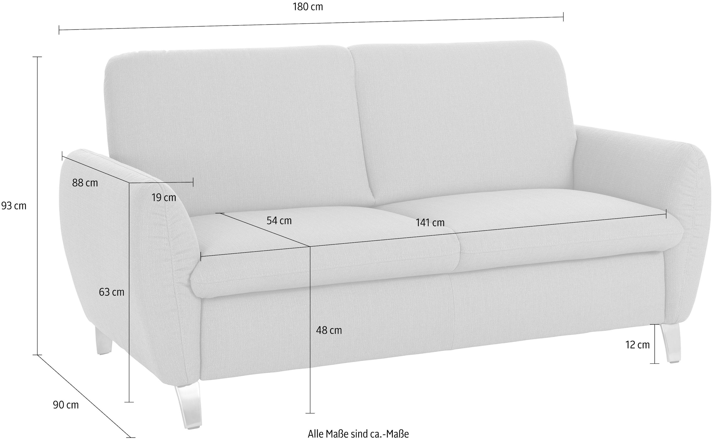 sit&more 2,5-Sitzer »Daytona«, inklusive Federkern und einer Kopfstütze