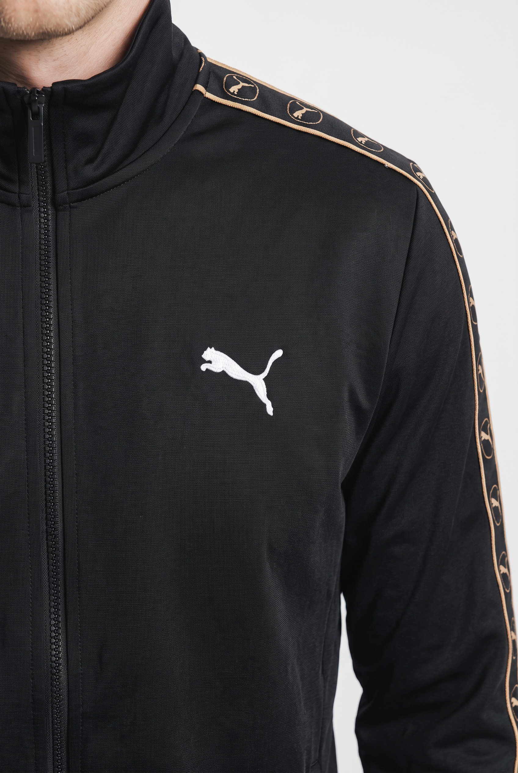PUMA Trainingsanzug »POLY TAPE SUIT« 2 zweiteiliges Set, mit Reißverschluss, Langarm-Oberteil, Regular Fit