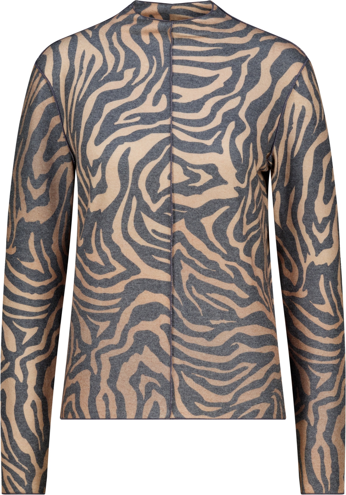 Monari Langarmshirt »Shirt Zebra allover« Regular fit mit Zebramuster