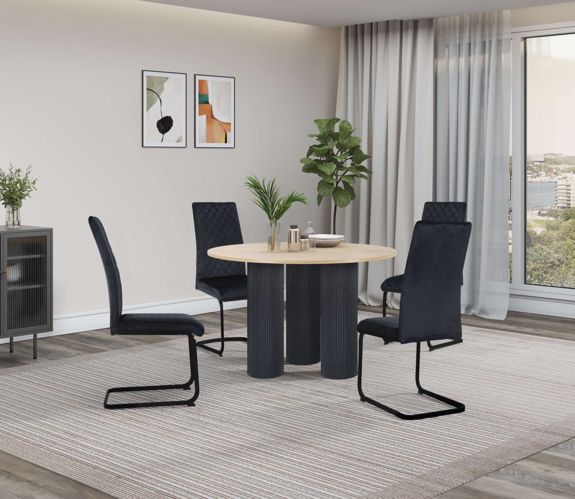 OTTO home Esszimmerstuhl »Valbourg«, 2 St., Freischwinger, gepolsterte Rückenlehne und Sitzfläche, Sitzhöhe 48 cm