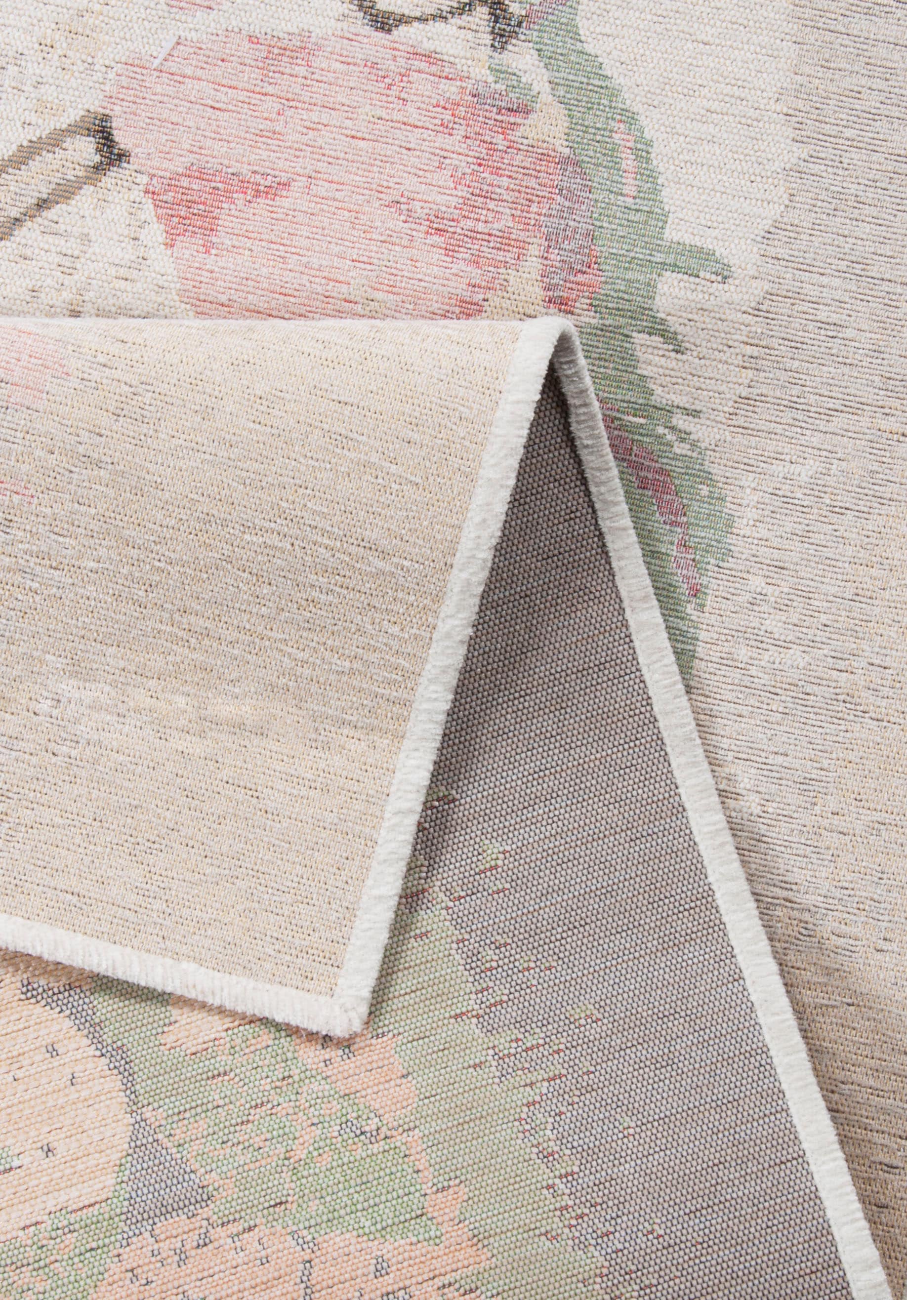 THEKO Teppich »Flomi Paris«, rechteckig, 4 mm Höhe, Flachgewebe, ideal im Wohnzimmer & Schlafzimmer