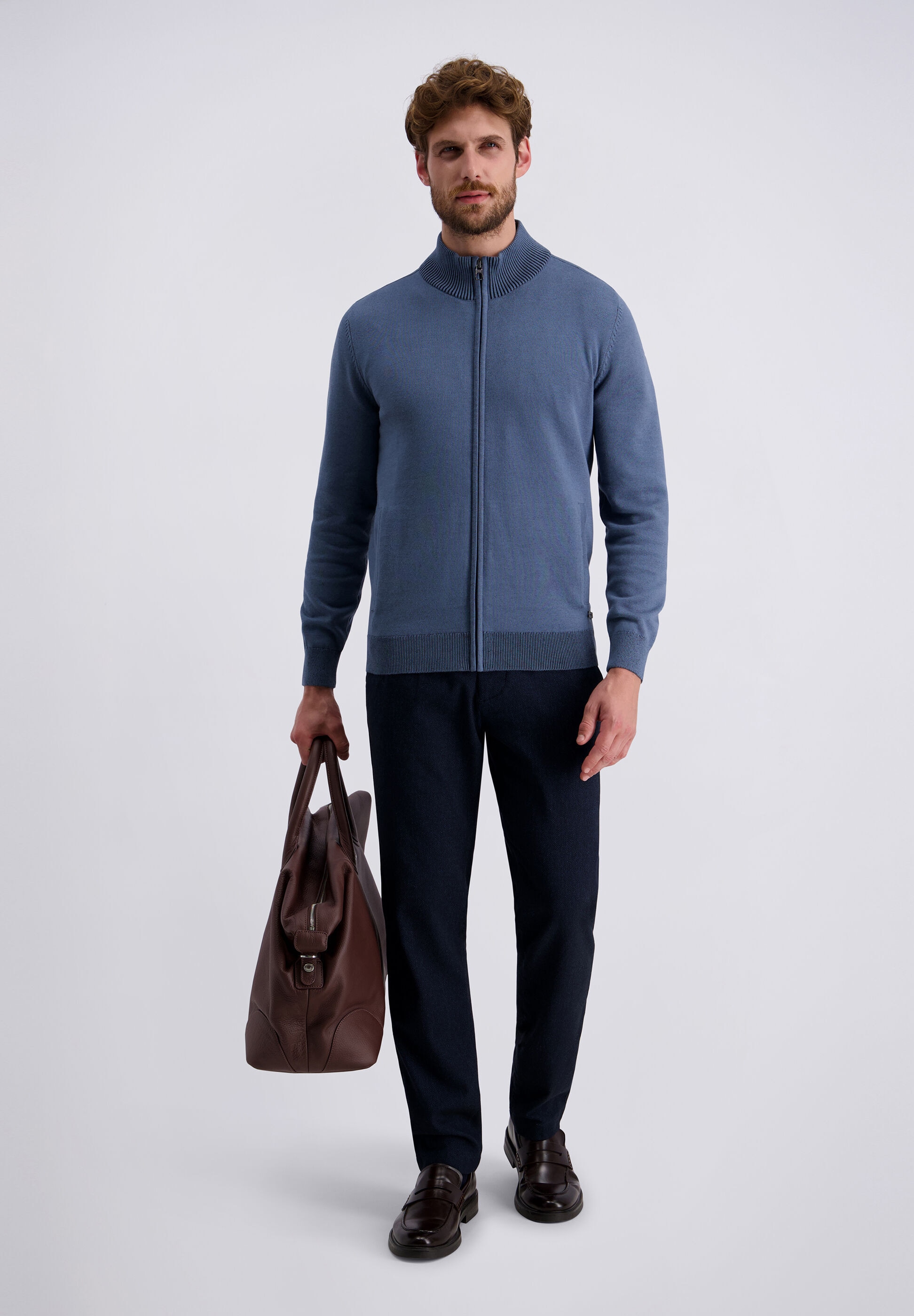 Pierre Cardin Strickjacke »Pierre Cardin Strickjacke« mit durchgehendem Reißverschluss