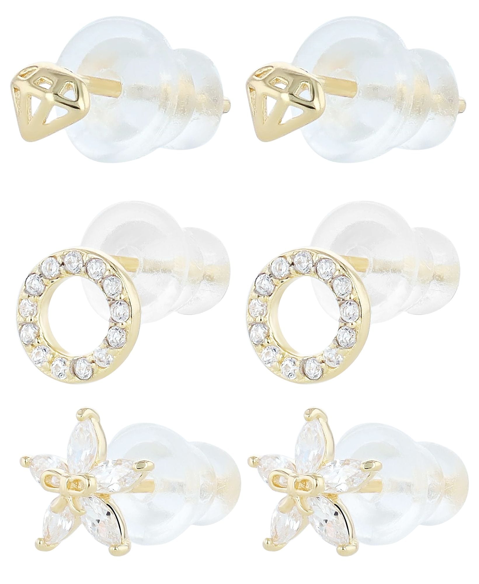 Adelia´s Paar Ohrstecker »Damen Ohrringe ¿ Ohrstecker aus 925 Silber mit Zirkonia«