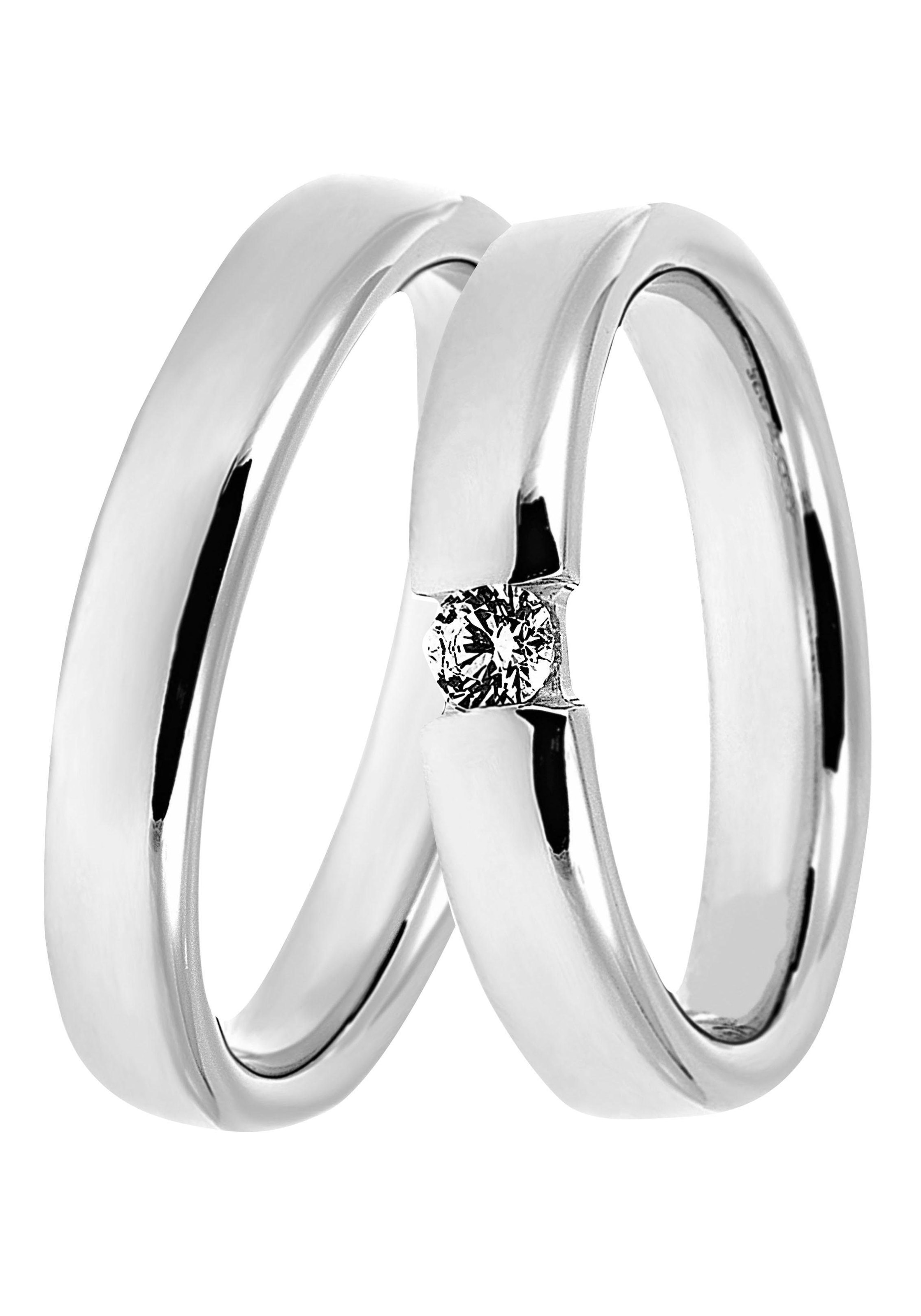 DOOSTI Trauring »Schmuck Geschenk Silber 925 Trauring Ehering Partnerring LIEBE«, Made in Germany - wahlweise mit oder ohne Zirkonia