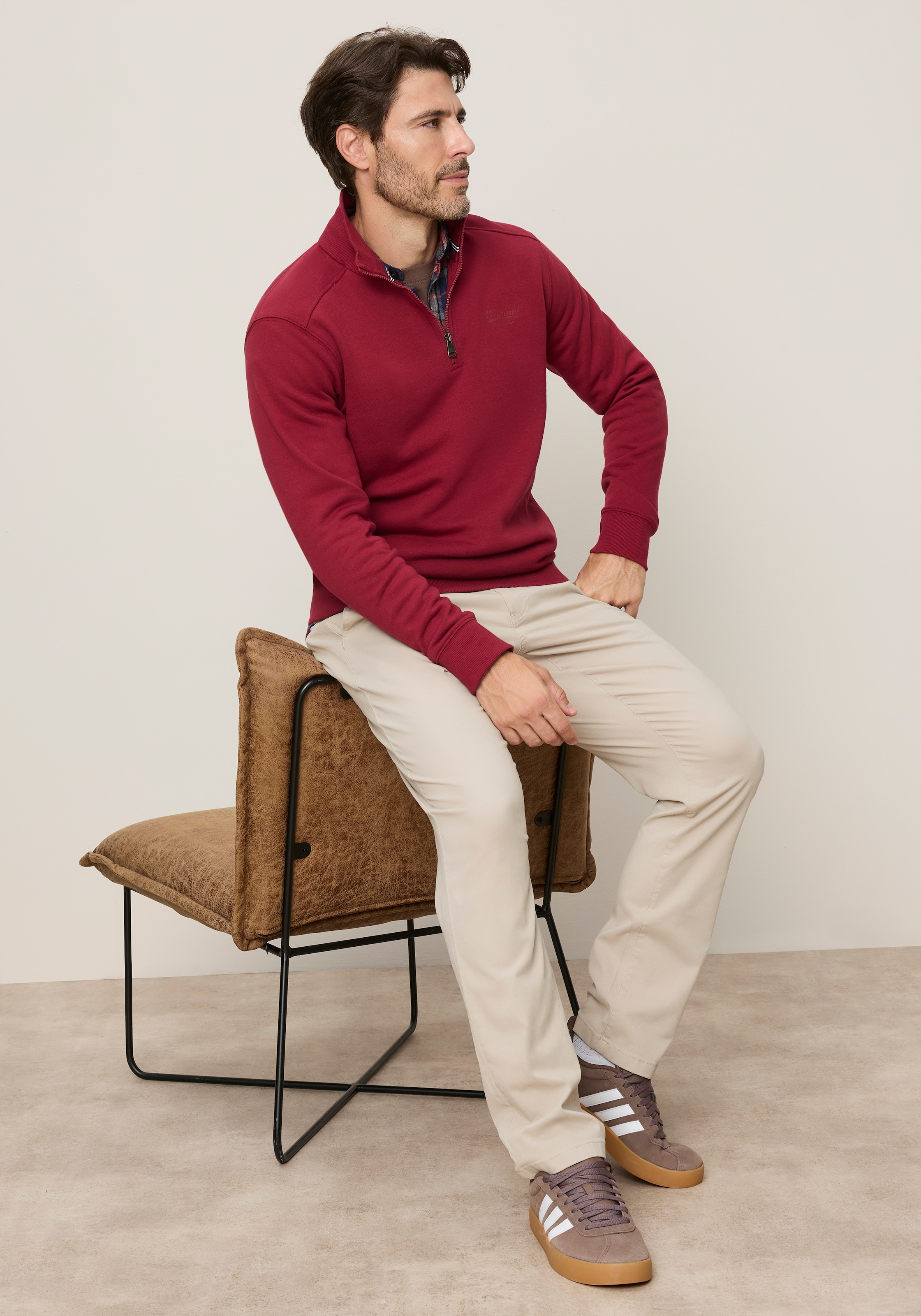 Man's World Sweatshirt , mit Troyerkragen, normale Passform, auch in großen Größen
