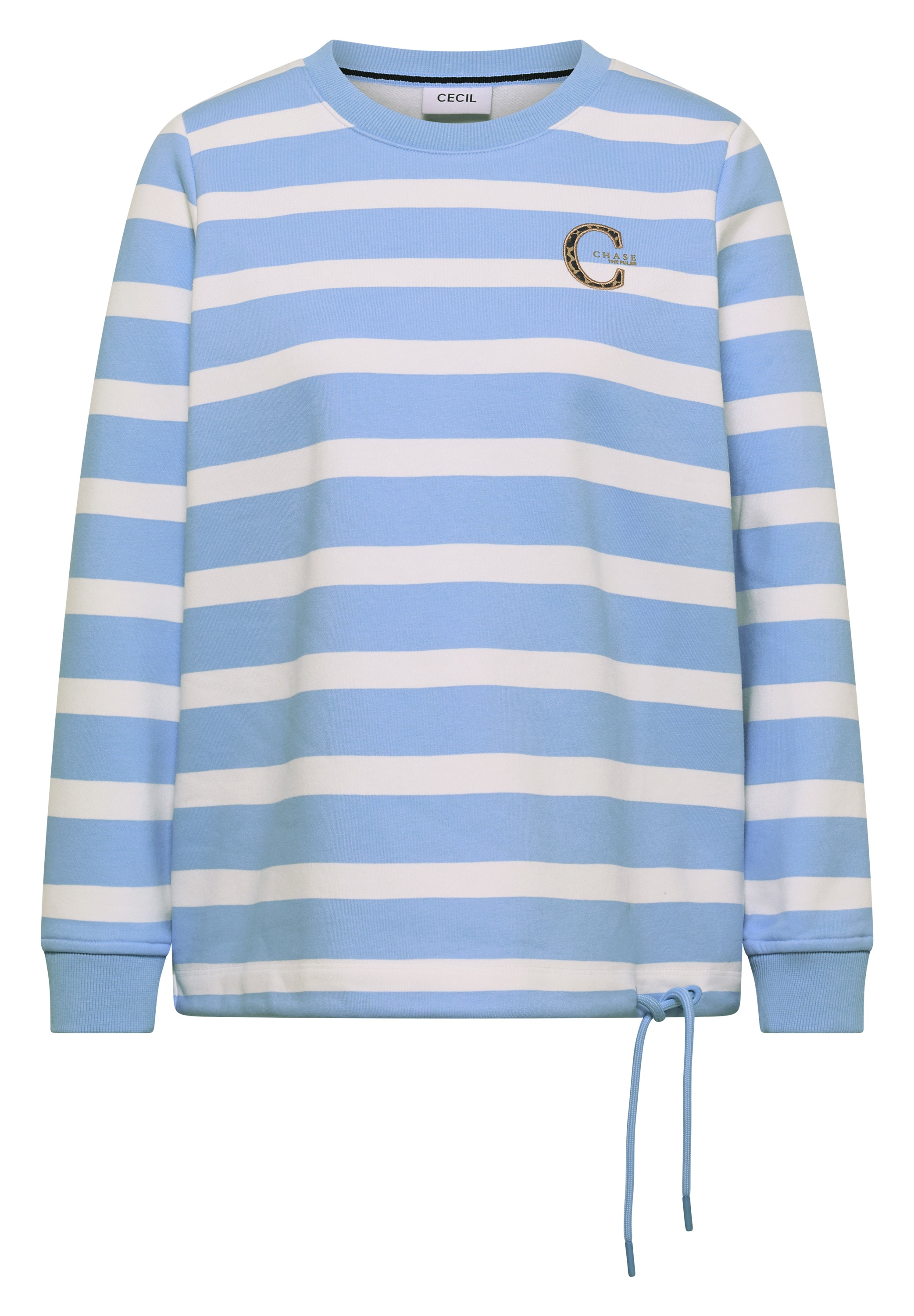 Cecil Sweatshirt , Printdetail, mit Tunnelzug am Saum, Baumwollmix
