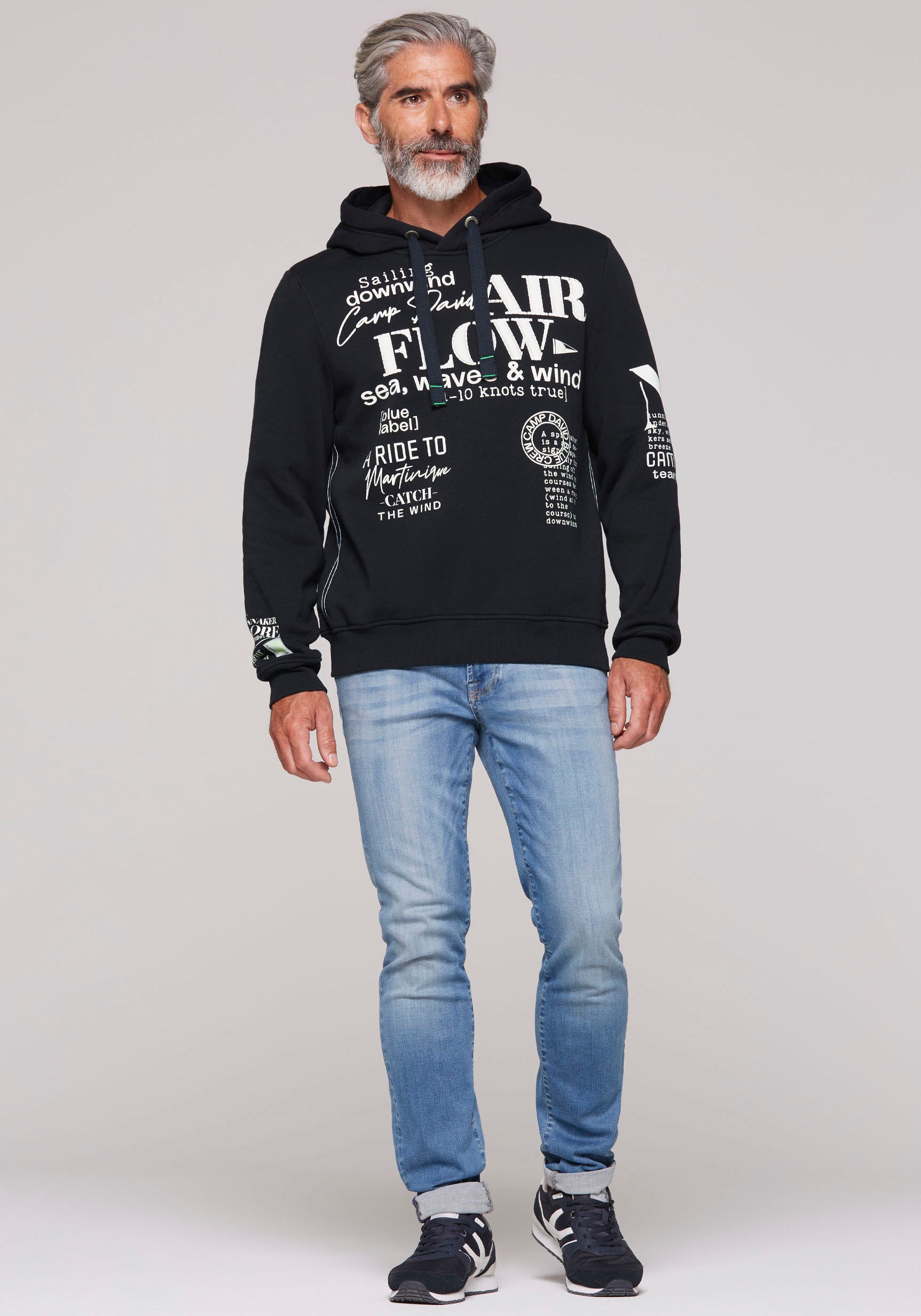 CAMP DAVID Hoodie, mit Logo-Prints