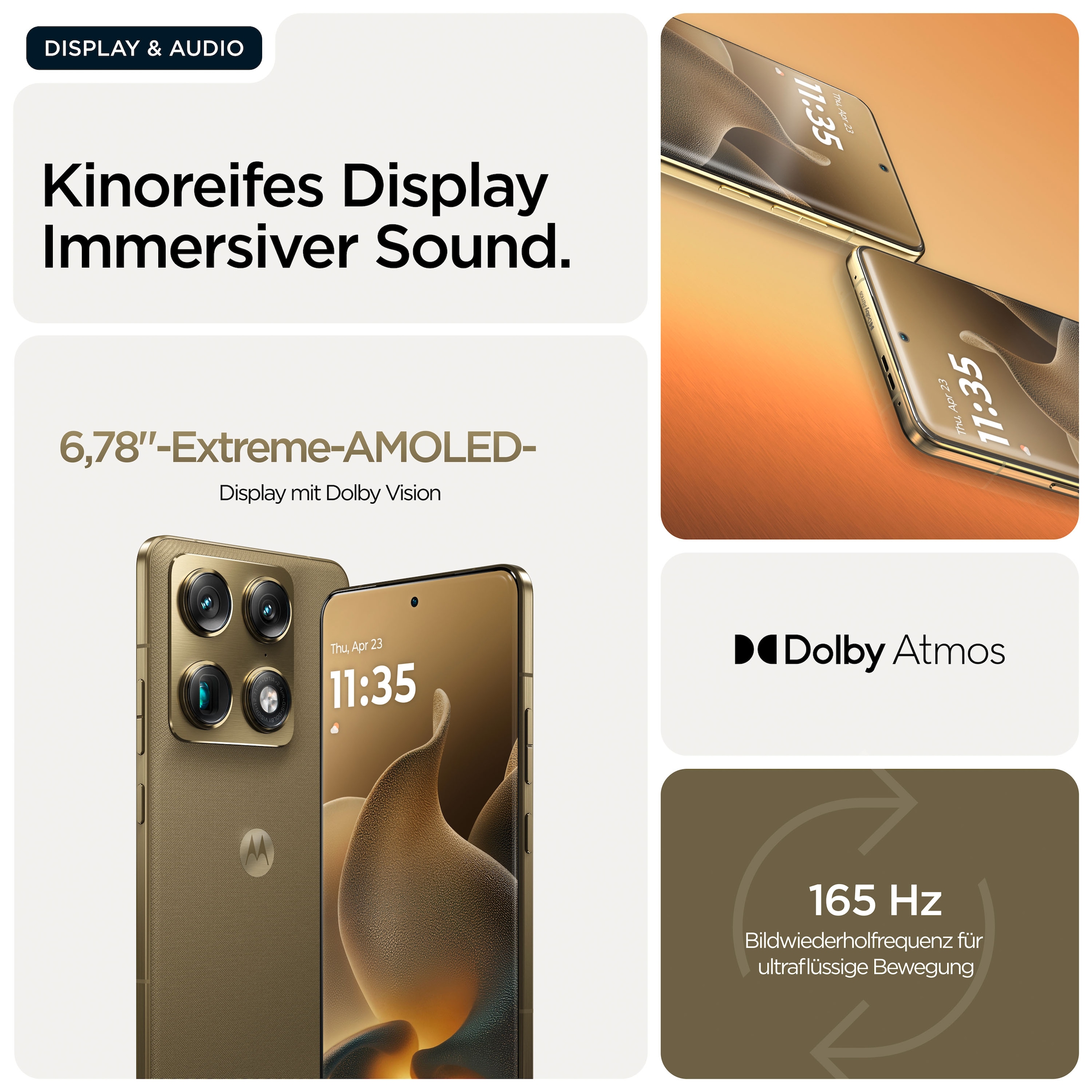 Motorola Smartphone »Signature« PANTONE® Martini Olive Super-HD+-Display, Corning Gorilla Glass Victus2, 90W-TurboPower