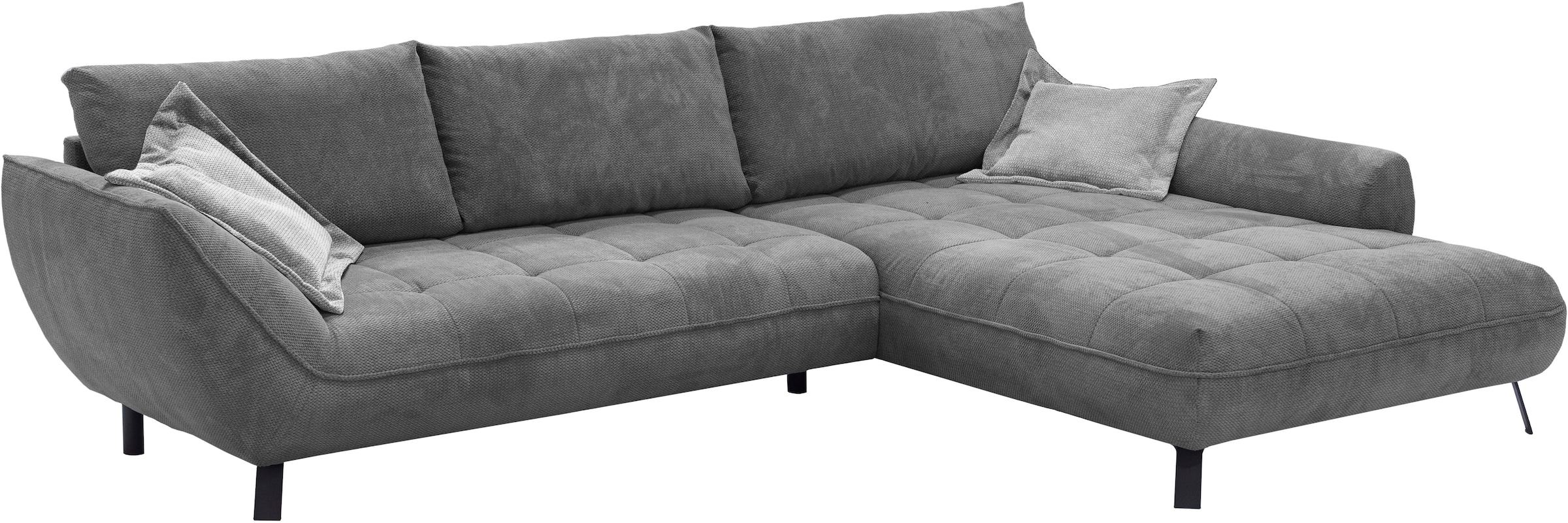 exxpo - sofa fashion Ecksofa »Biarritz modern und elegantes Mega Sofa mit tollem Sitzkomfort, L-Form«, XXL– Longchair Ecke in hochwertiger Verarbeitung, Stellmaße 324x203cm