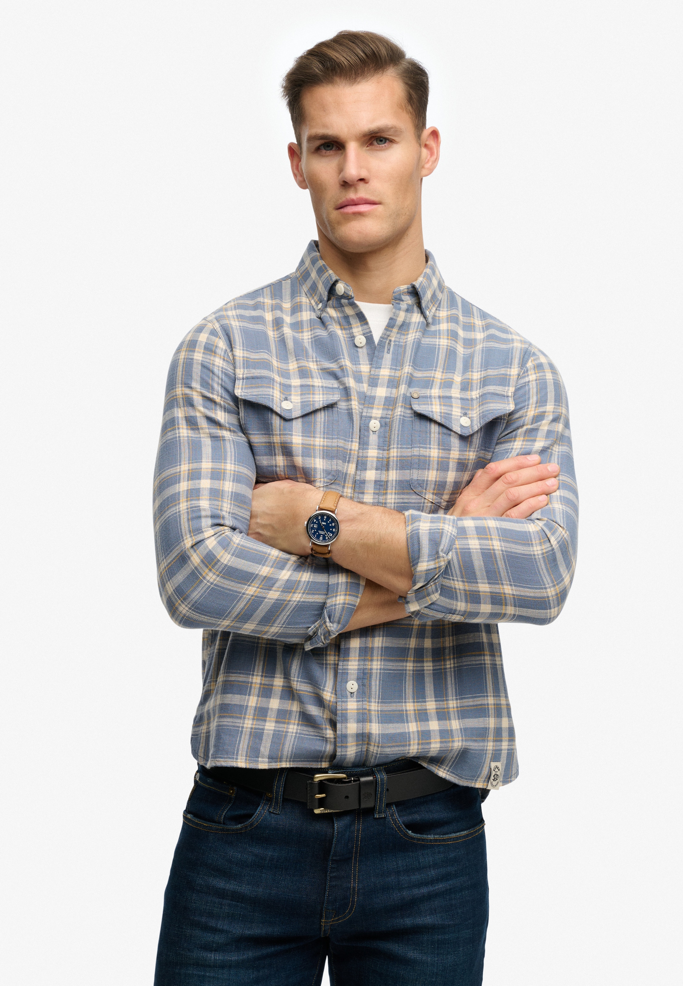 Superdry Langarmhemd »MERCHANT LITE CHECK SHIRT«