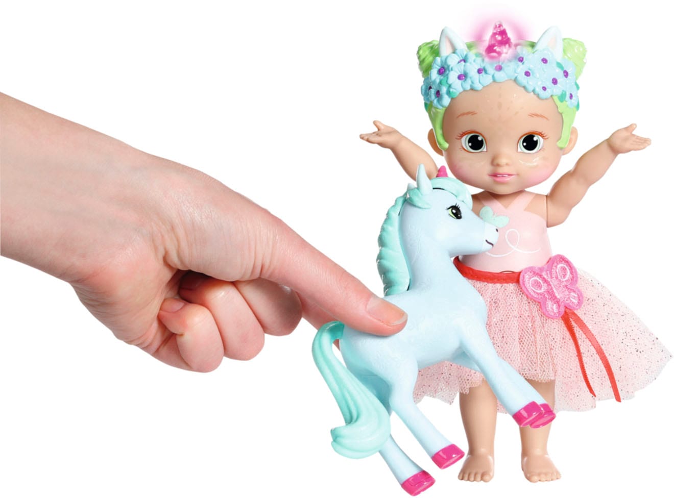 Baby Born Stehpuppe »Storybook Prinzessin Una, 18 cm«, mit Einhorn und Lichteffekten