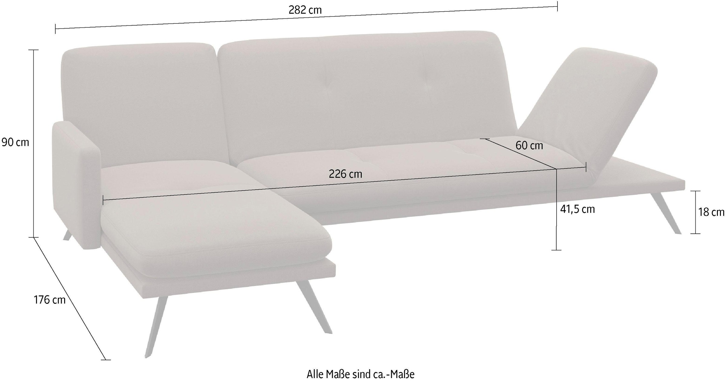 machalke® Ecksofa »butterfly, L-Form«