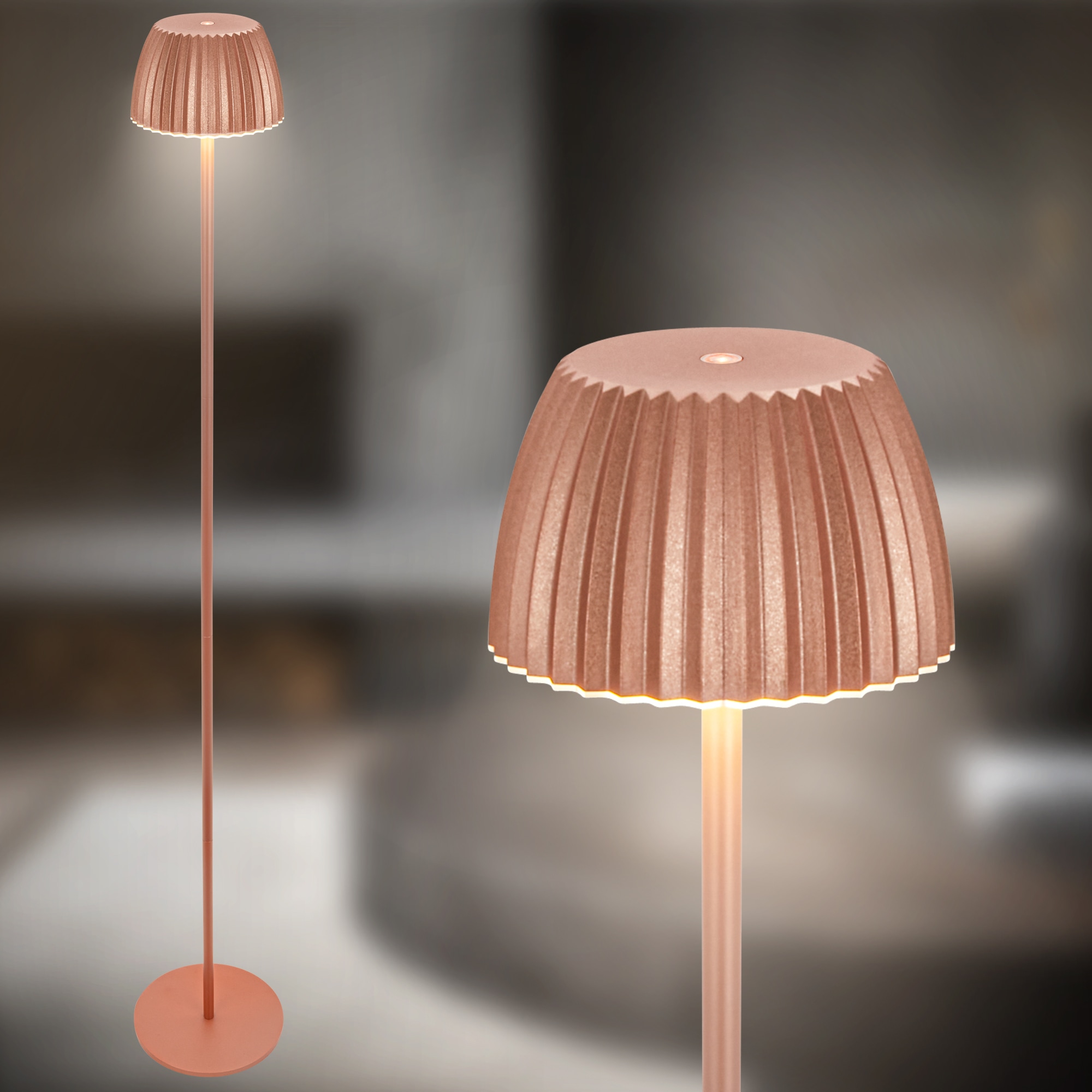 Briloner Leuchten LED Stehlampe »Akku LED Stehleuchte Riffle«