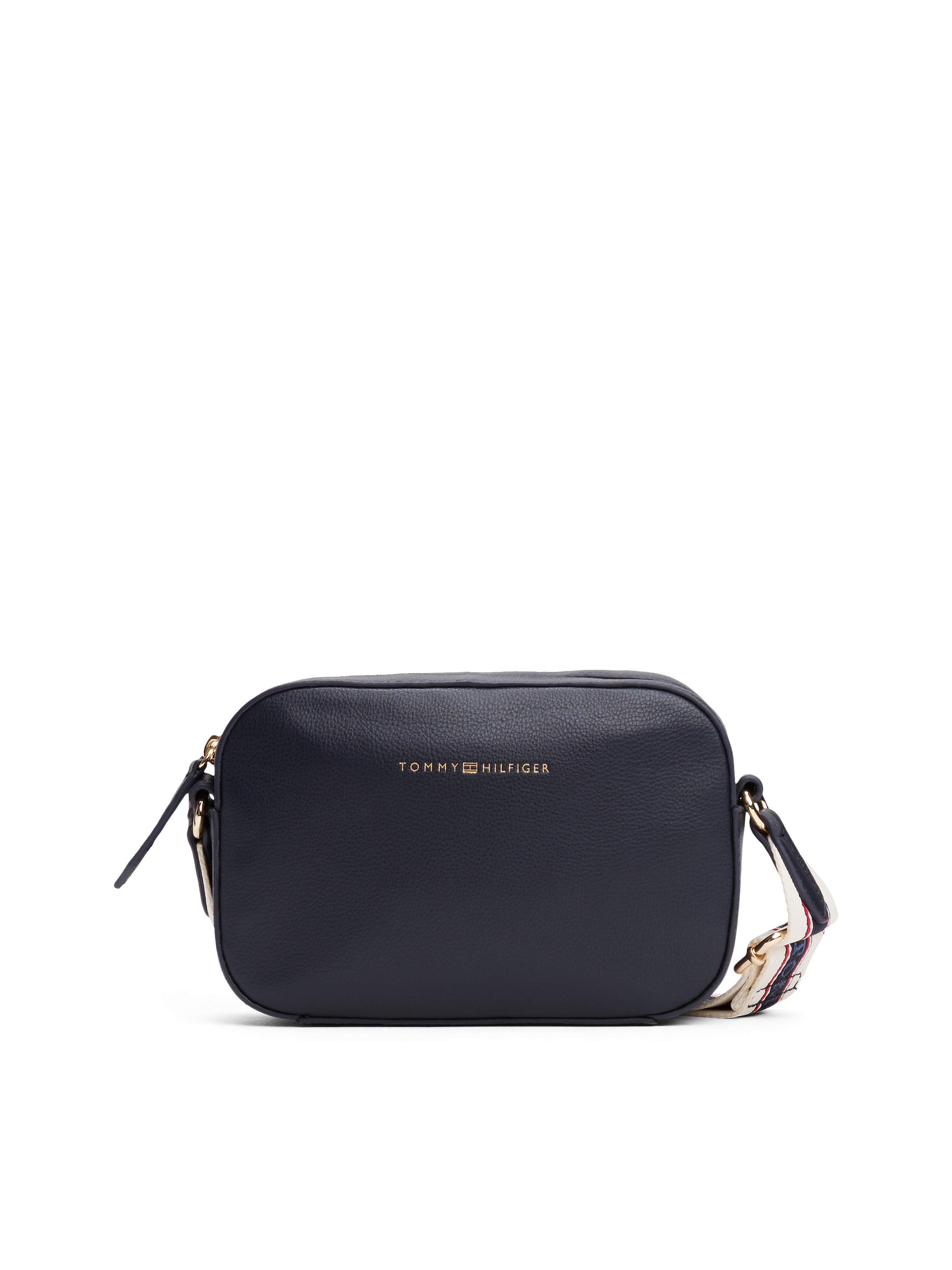 Tommy Hilfiger Umhängetasche »TH LOGOTAPE CAMERA BAG«, Damen Schultertasche, Minibag mit Logo-Schriftzug auf Umhängeriemen