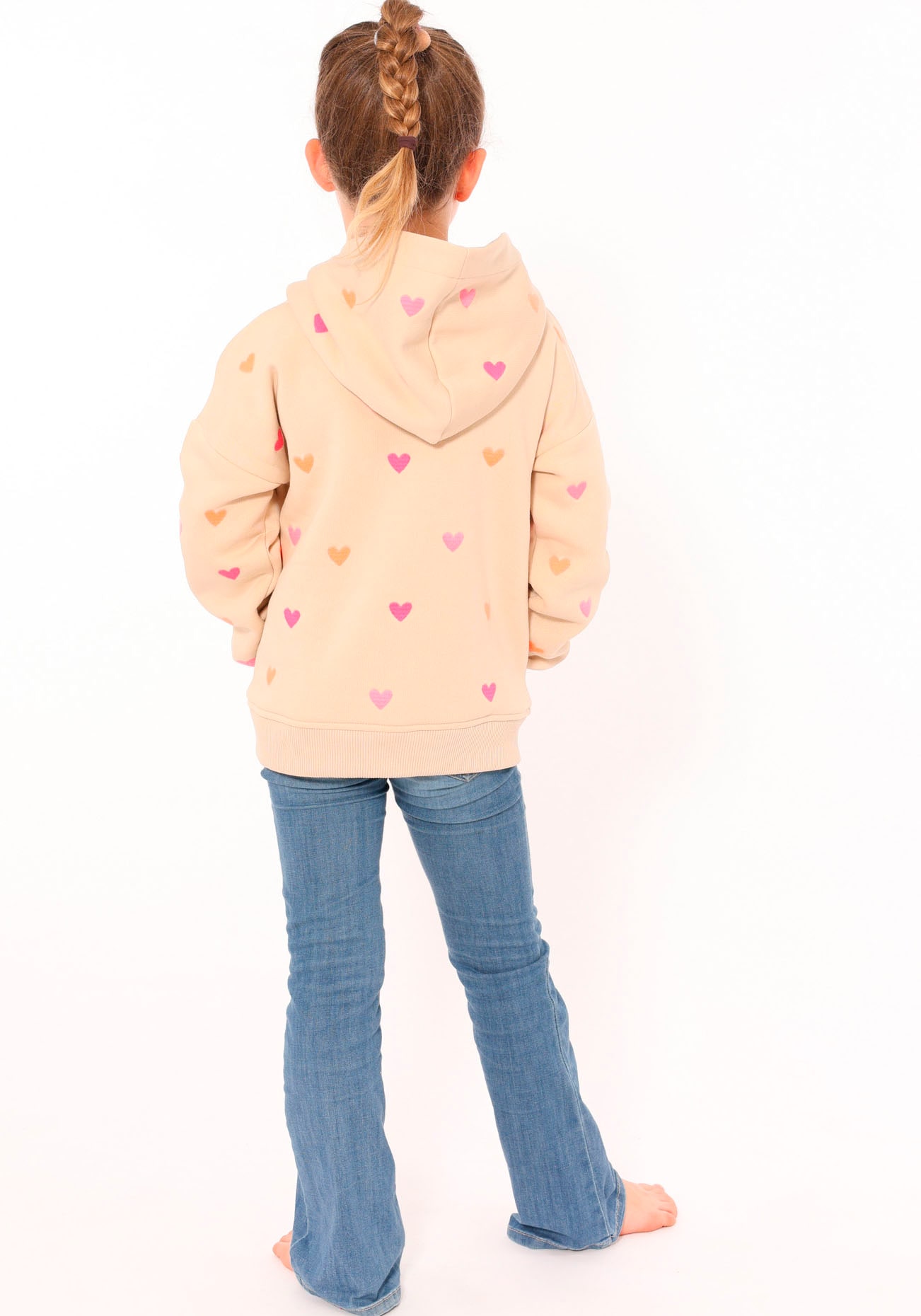 Zwillingsherz Hoodie »"Hearts" Kids«, mit gestickten Herzen allover für Mädchen