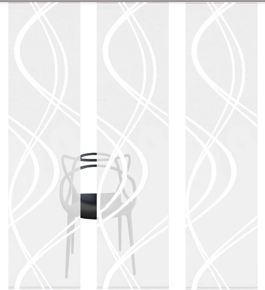 HOME WOHNIDEEN Schiebegardine »TIBERIO 3er SET« Paneelwagen 3 Stk. tlg. Schiebegardine 3er SET TIBERIO