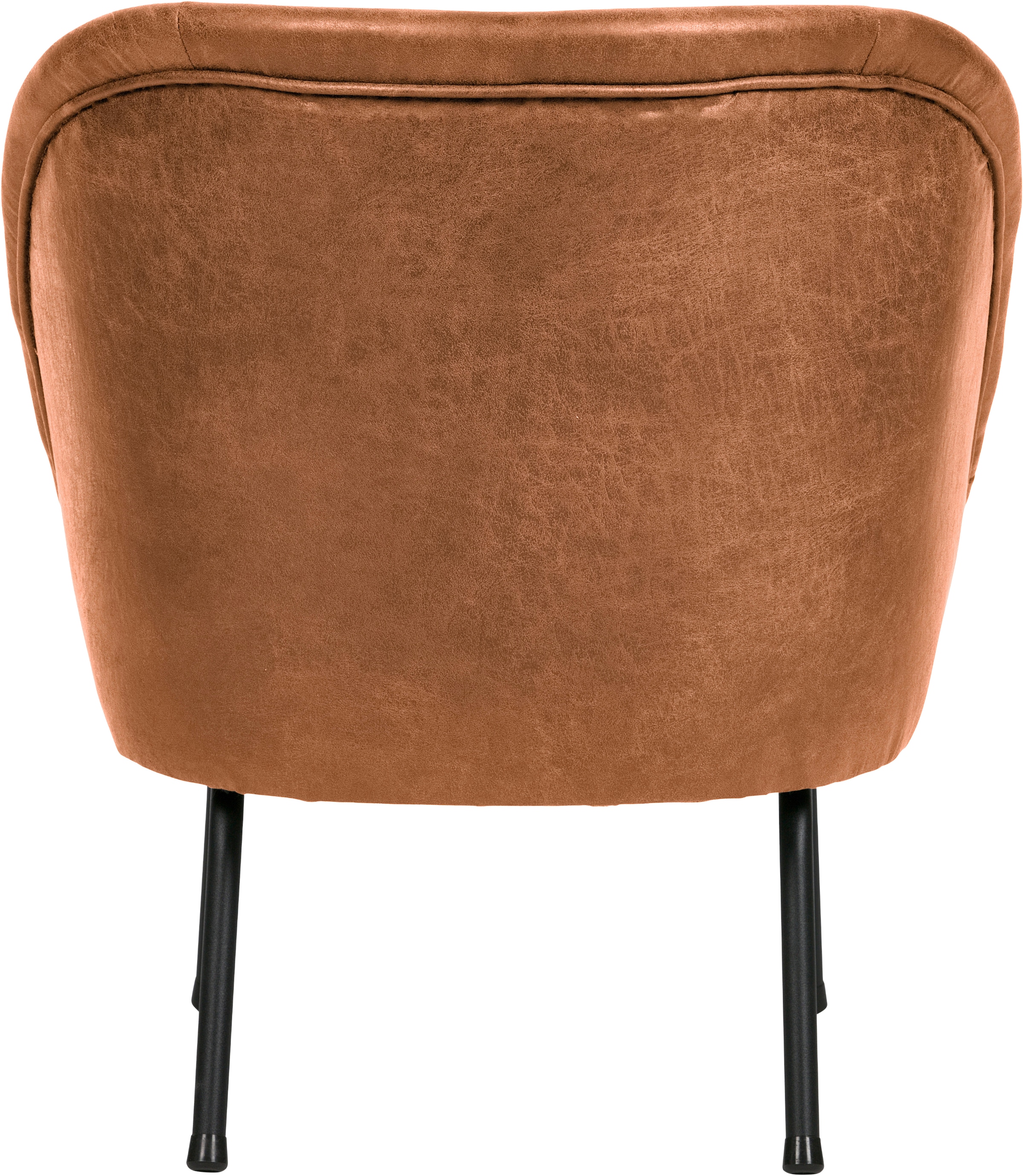 WOOOD Sessel »Vogue mit recyceltem Leder und Metallgestell B 57 x T 70 x H 69 cm« Tragkraft 90 kg, Gute Verschleißfestigkeit, pulverbeschichtetem