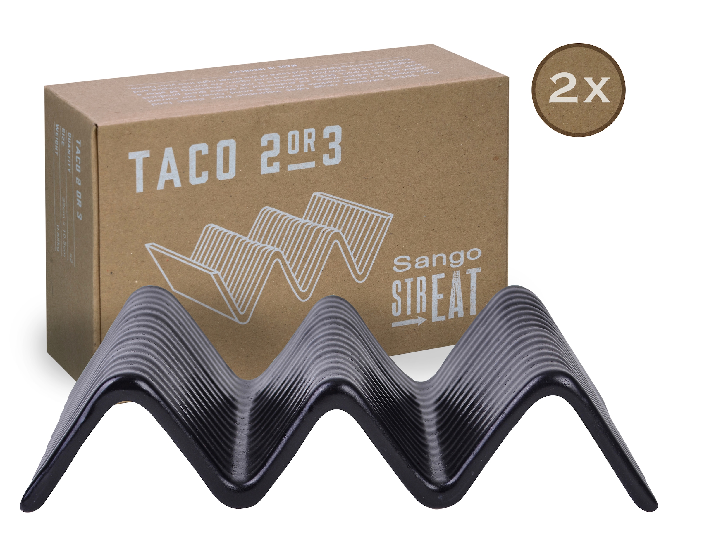 CreaTable Servierplatte »Taco Stand«, (Set, 2 tlg.), Servier Set, Topaktueller „Streat Food“ Trend
